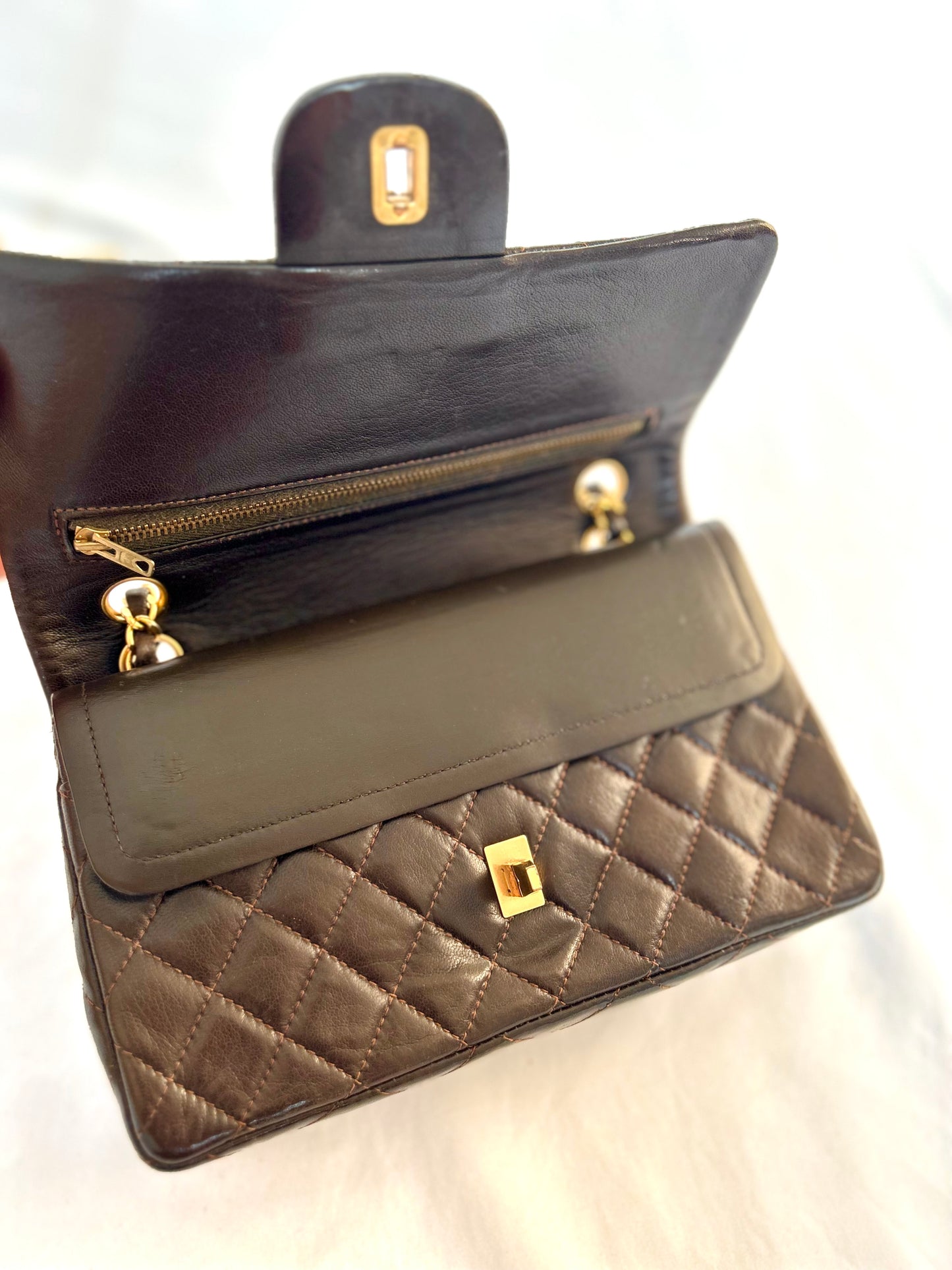 Chocolate Brown Chanel Classic Flap