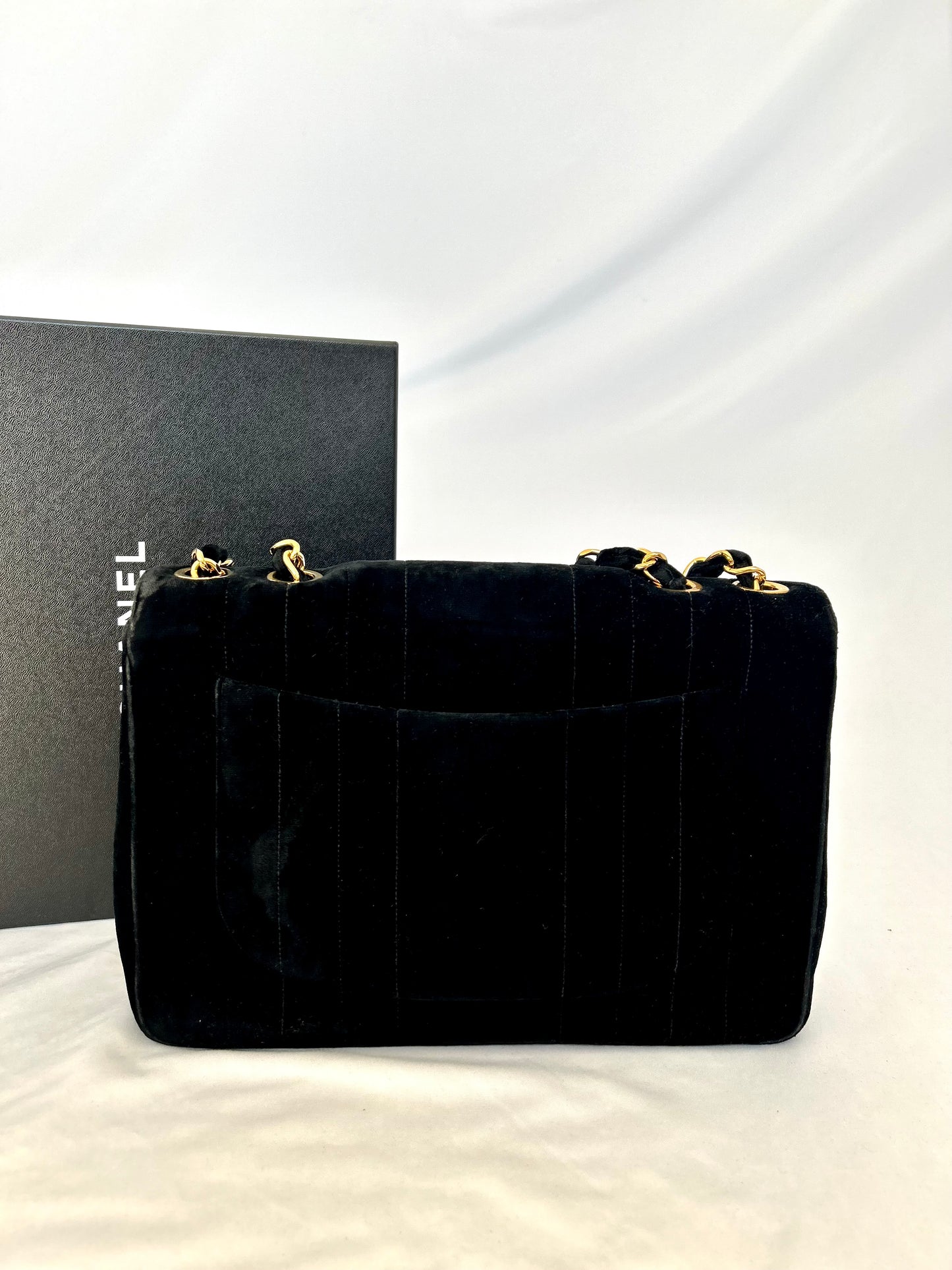Chanel Velvet Velour Classic Jumbo 1994-1996