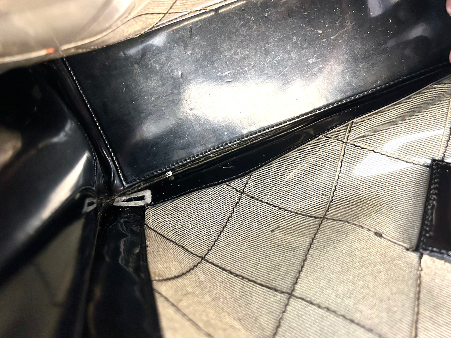 Chanel Denim & Patent Maxi Flap Bag