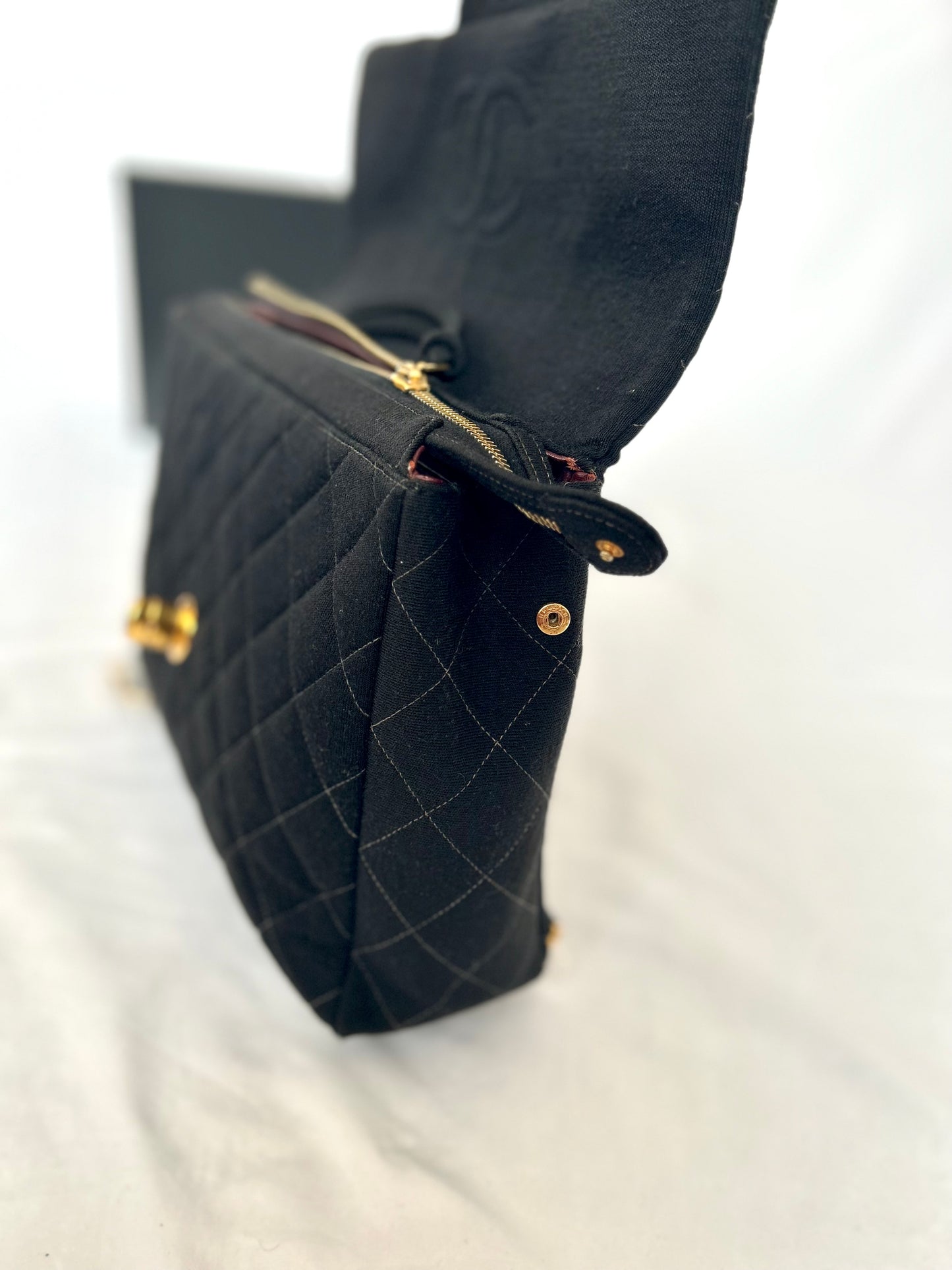 Chanel Black Jersey Backpack
