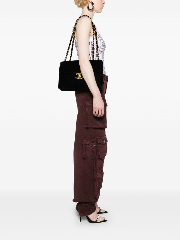 Chanel Velvet Velour Classic Jumbo 1994-1996