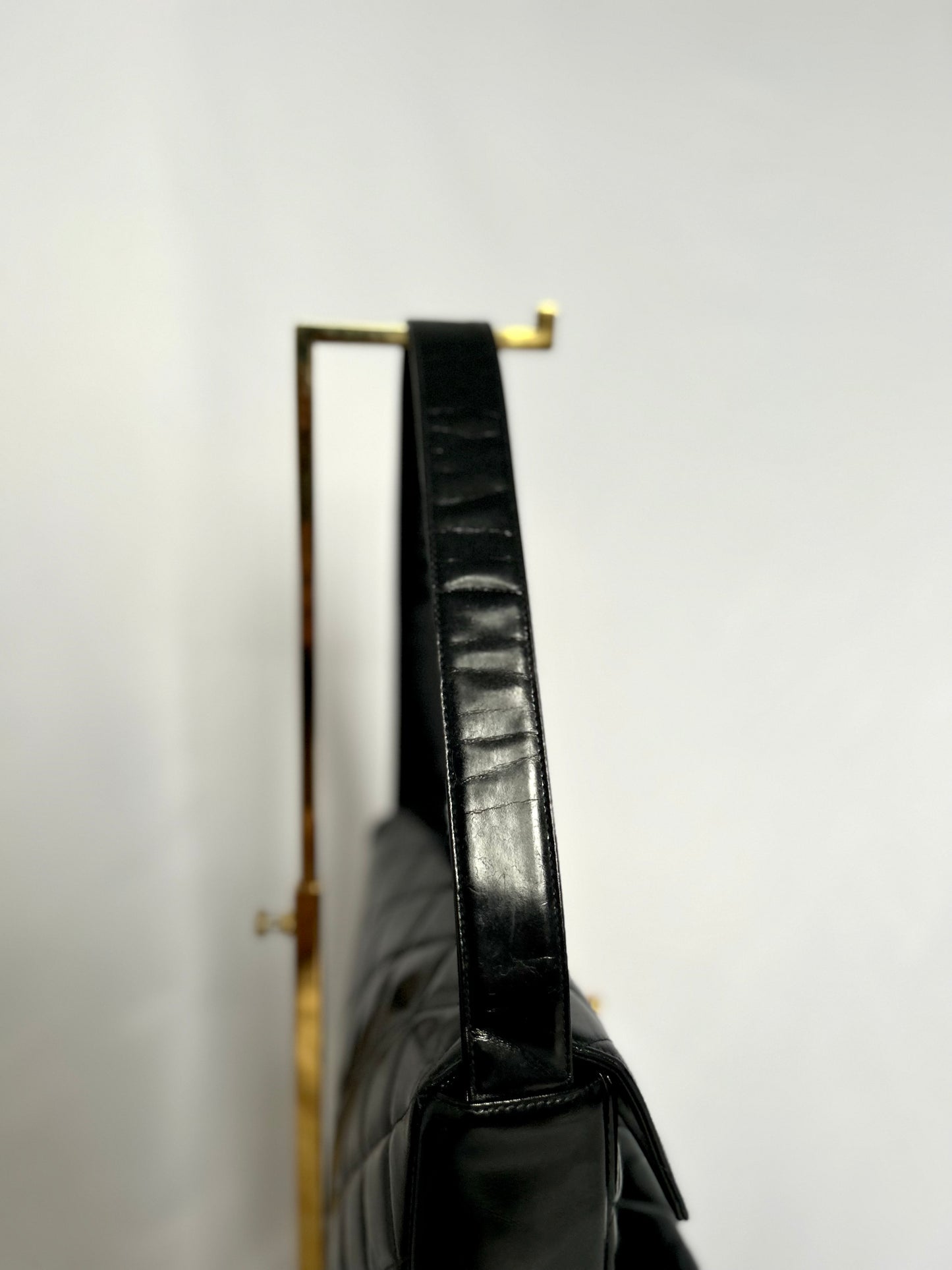 Chanel Double Turnlock Patent Leather Shoulder Bag