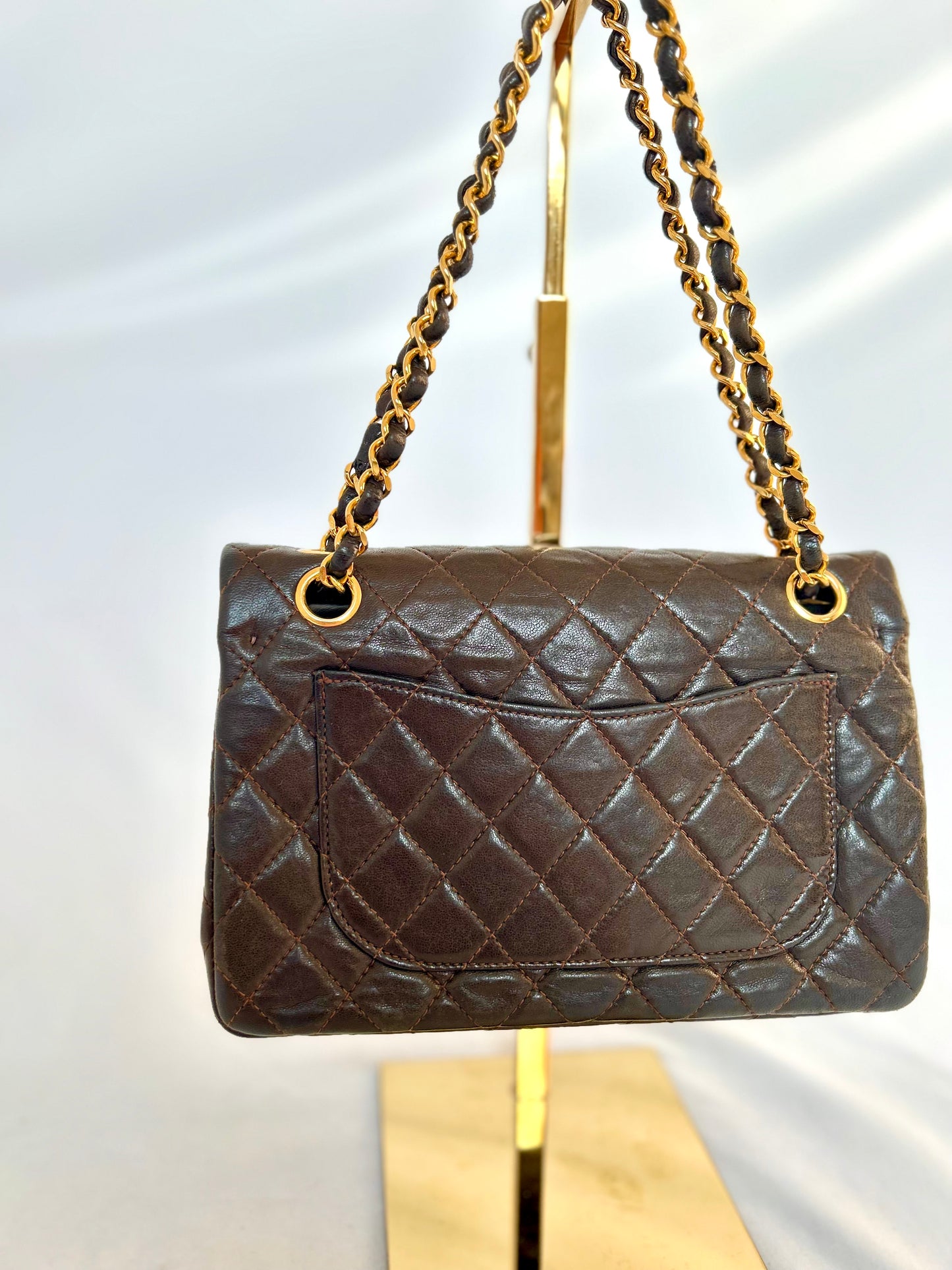 Chocolate Brown Chanel Classic Flap
