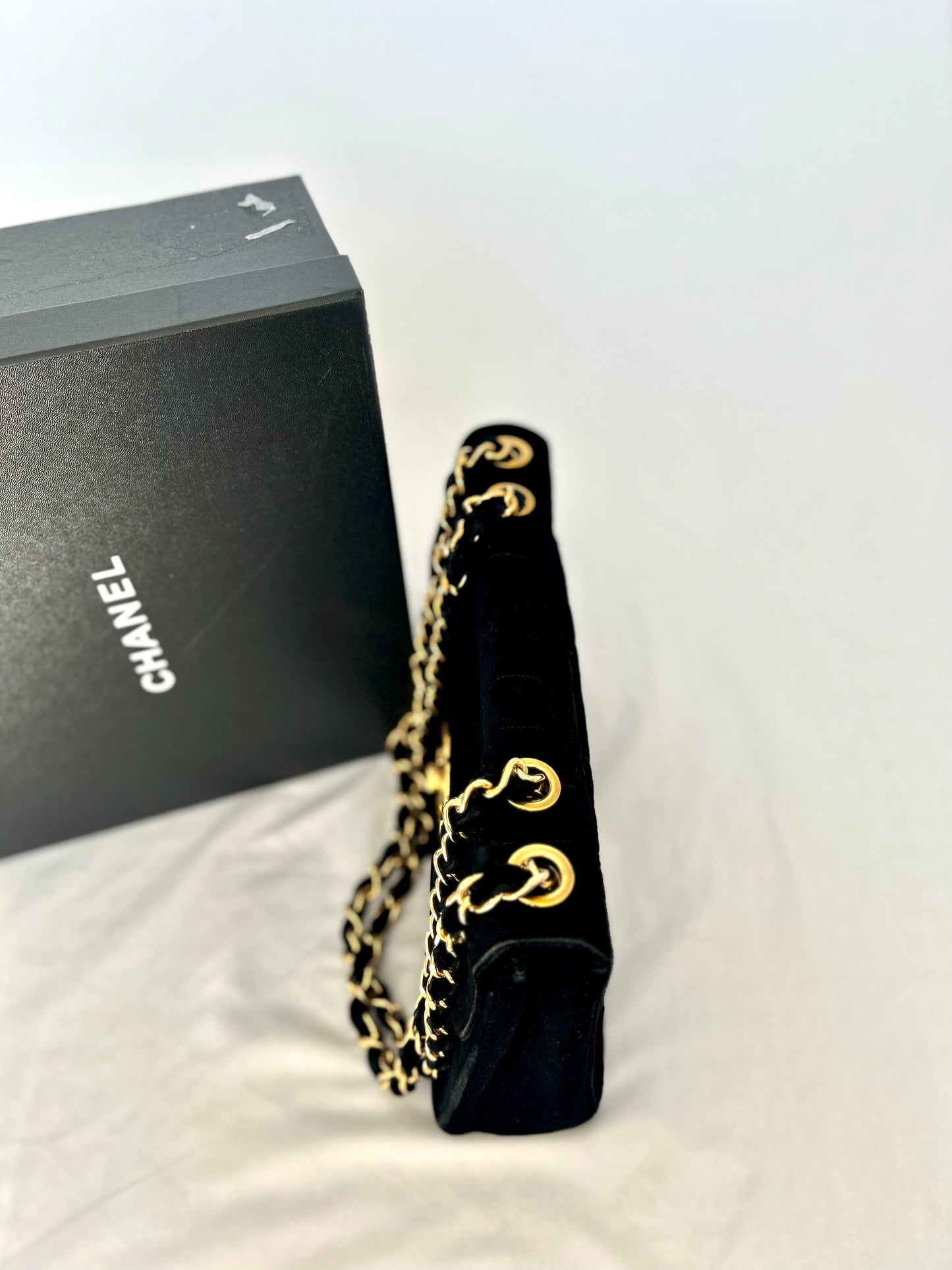 Chanel Velvet Velour Classic Jumbo 1994-1996