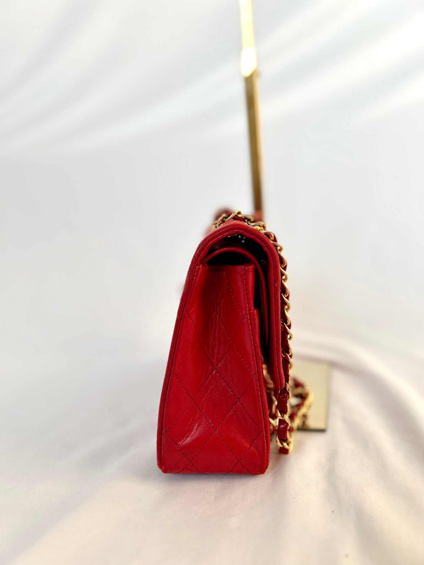 Red Chanel Classic Flap