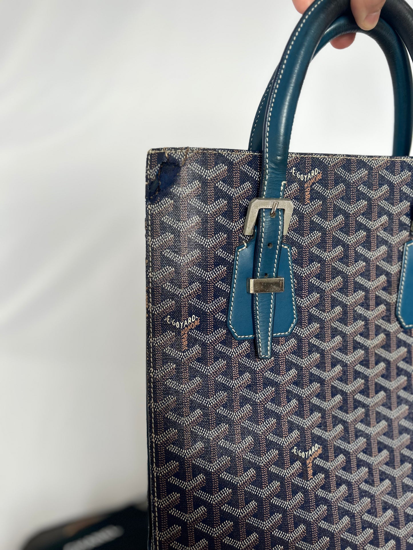 Goyard Comores Tote Bag PM (has chipped top corner)