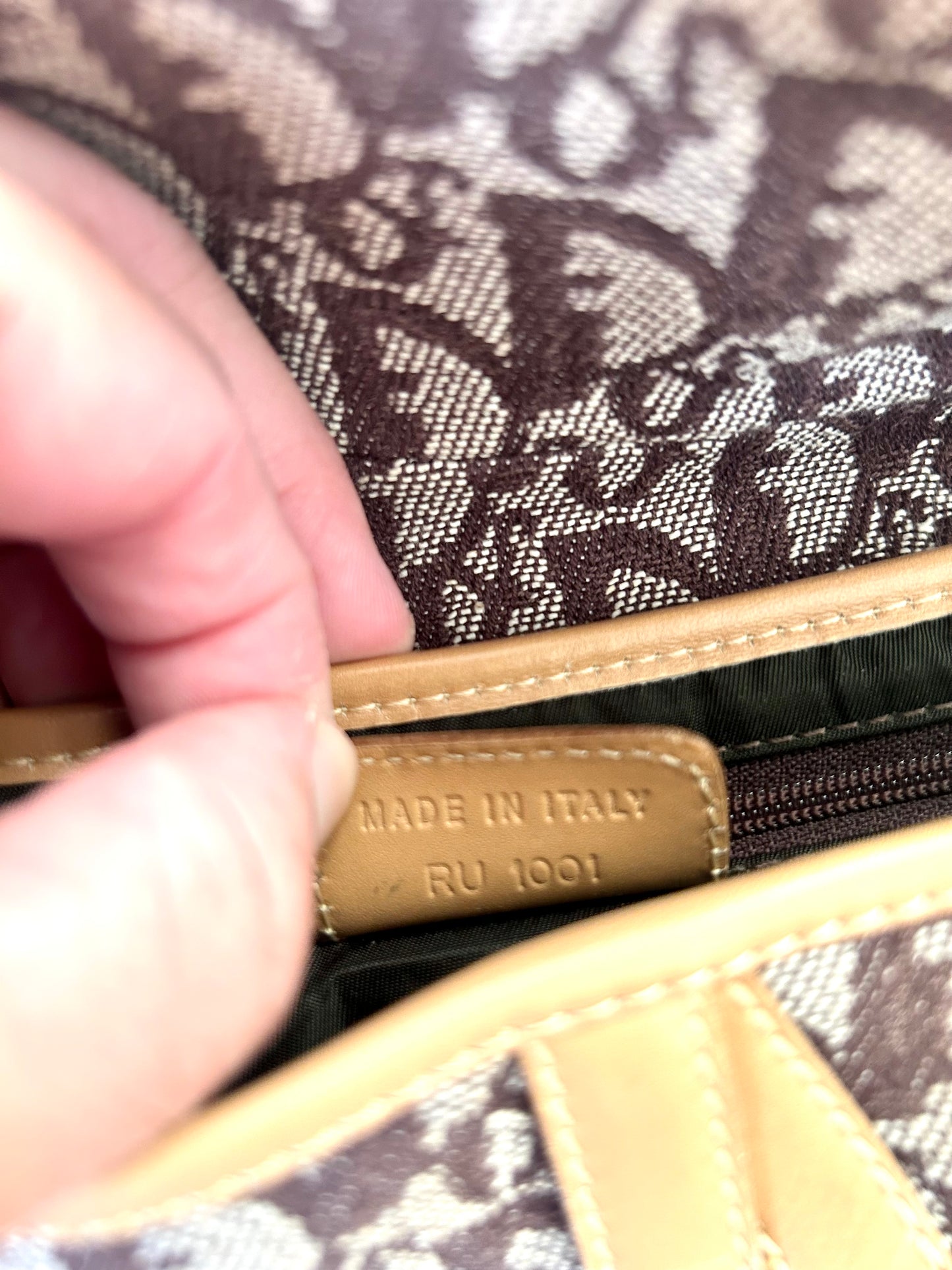 Dior Brown Oblique Monogram Saddle Bag