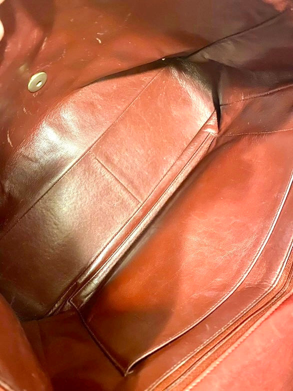 Red Chanel Vintage Lambskin Maxi Flap Bag Purse
