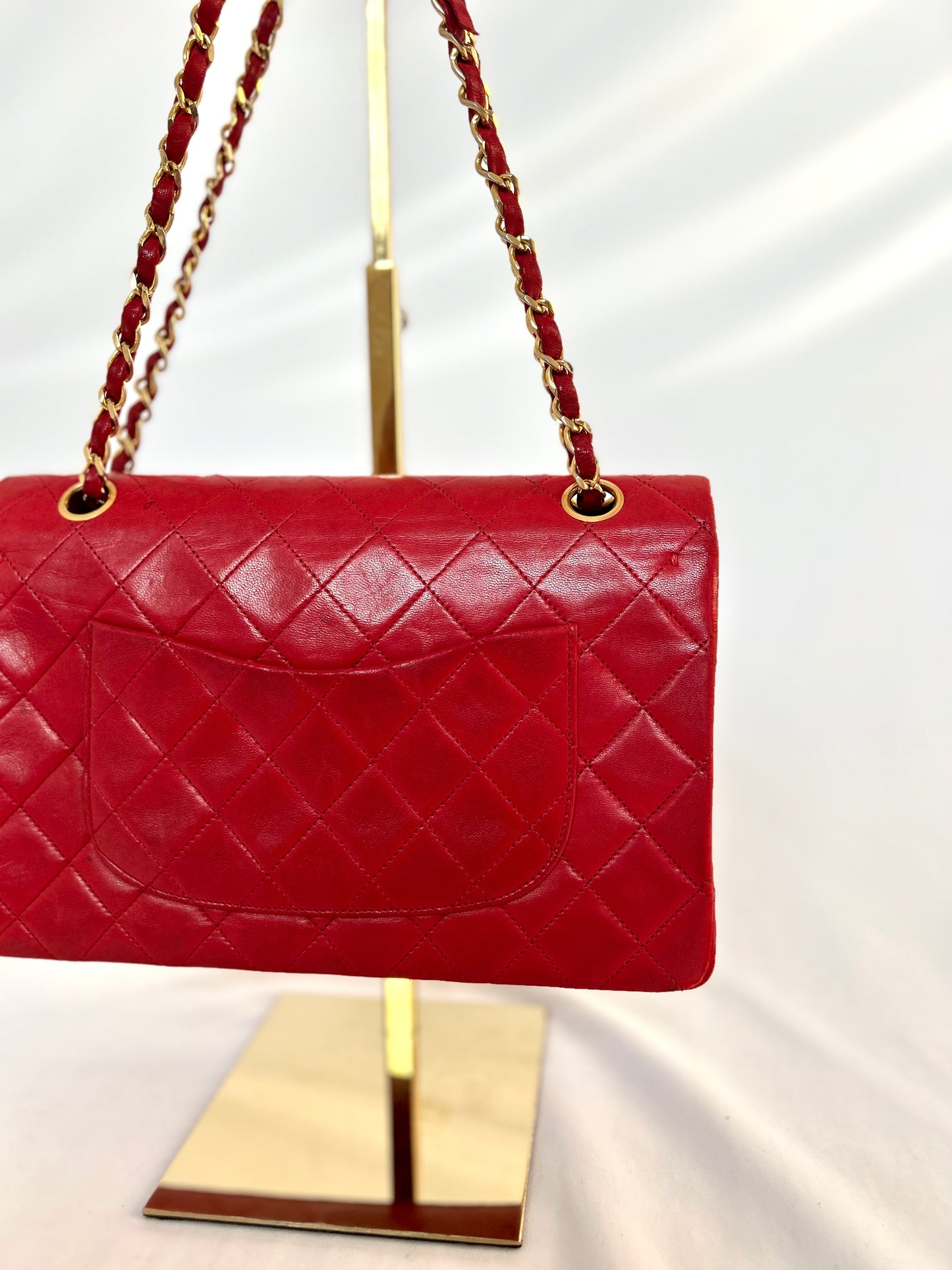 Red Chanel Classic Flap