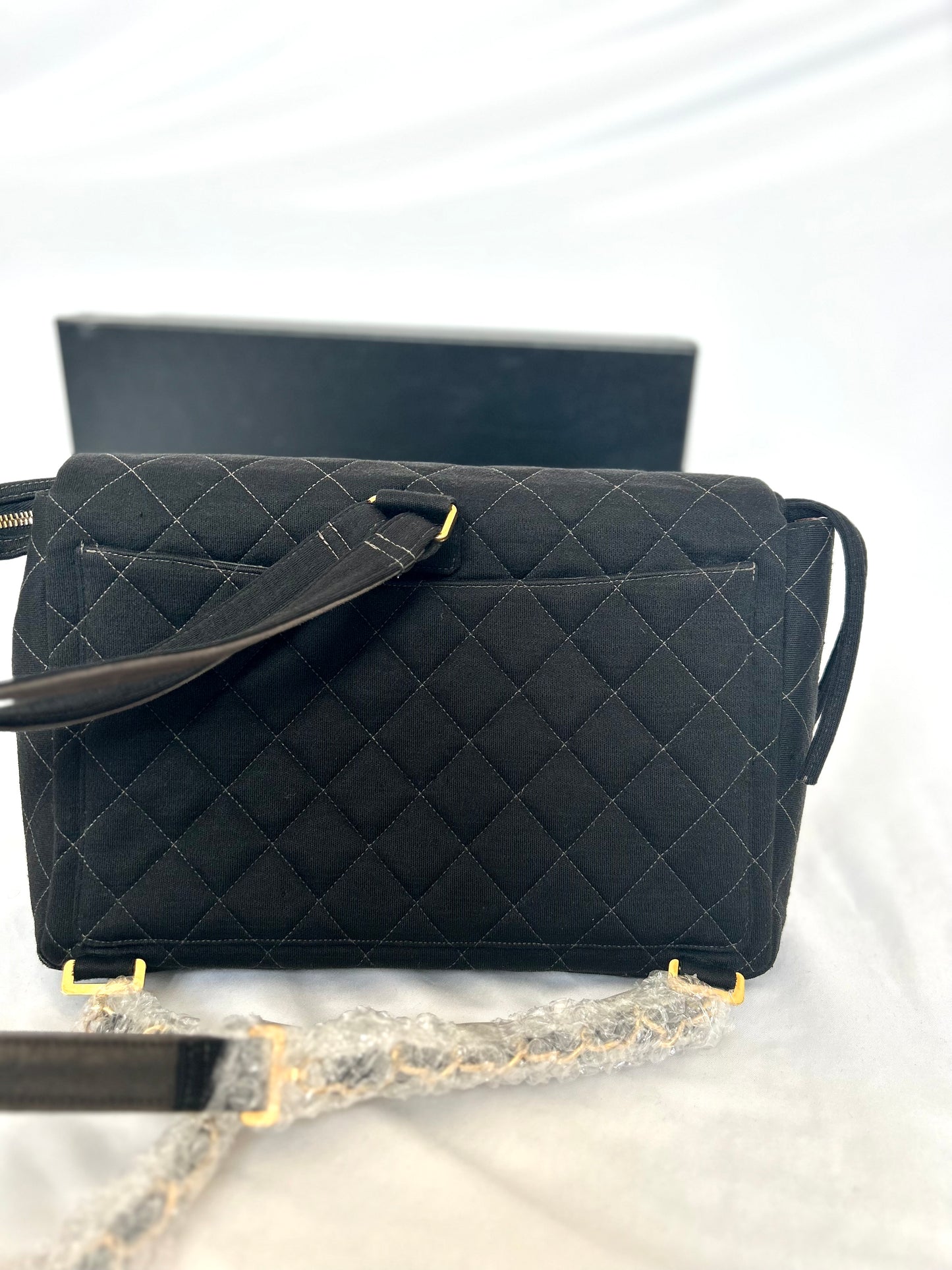 Chanel Black Jersey Backpack