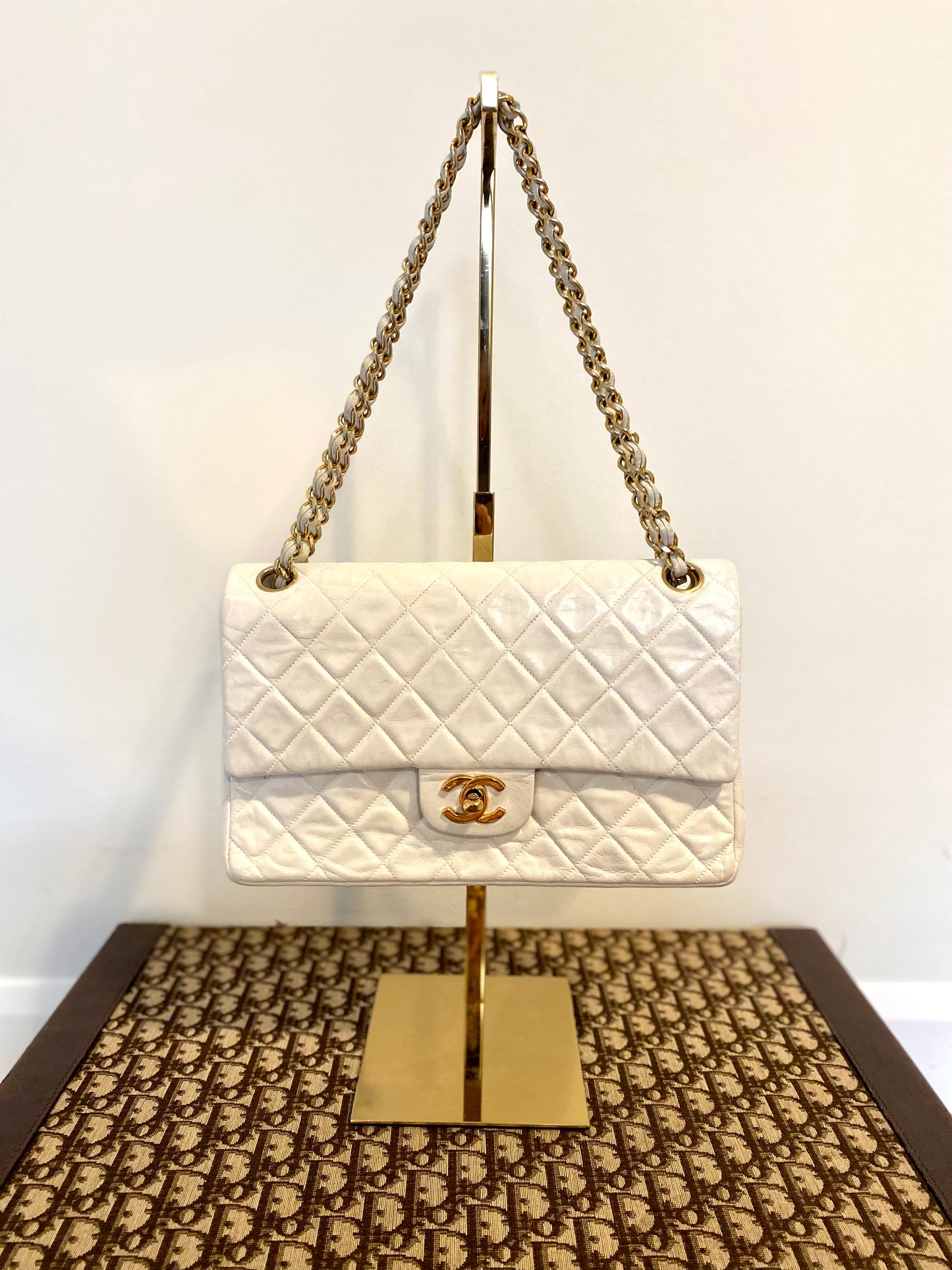 Chanel White Classic Double Flap