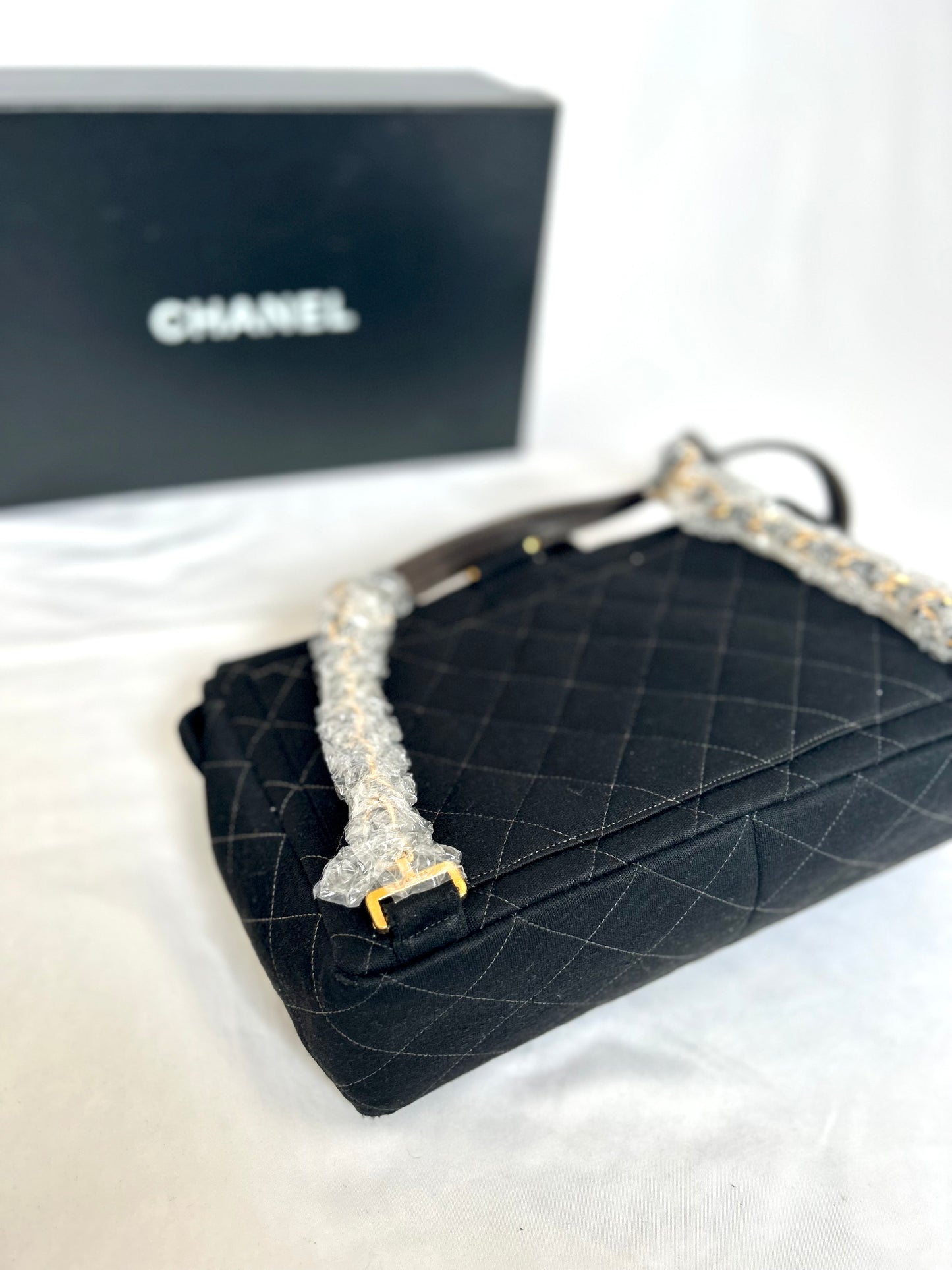 Chanel Black Jersey Backpack