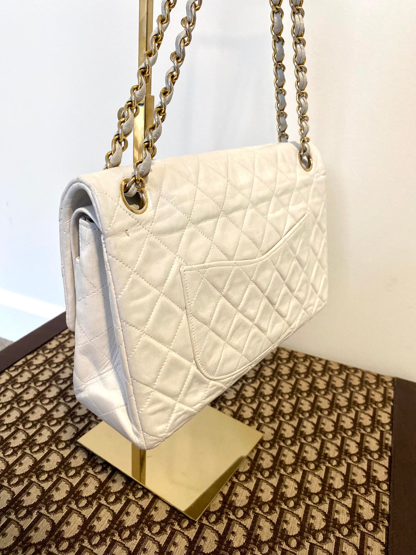 Chanel White Classic Double Flap
