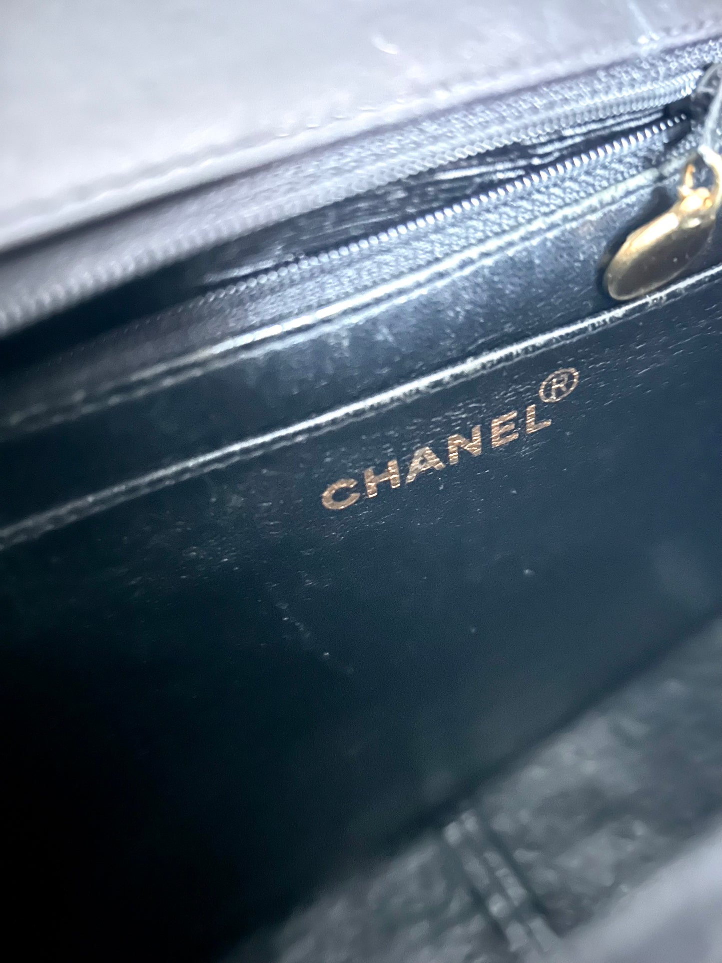 Gorgeous Vintage Black Patent Leather Square Bag