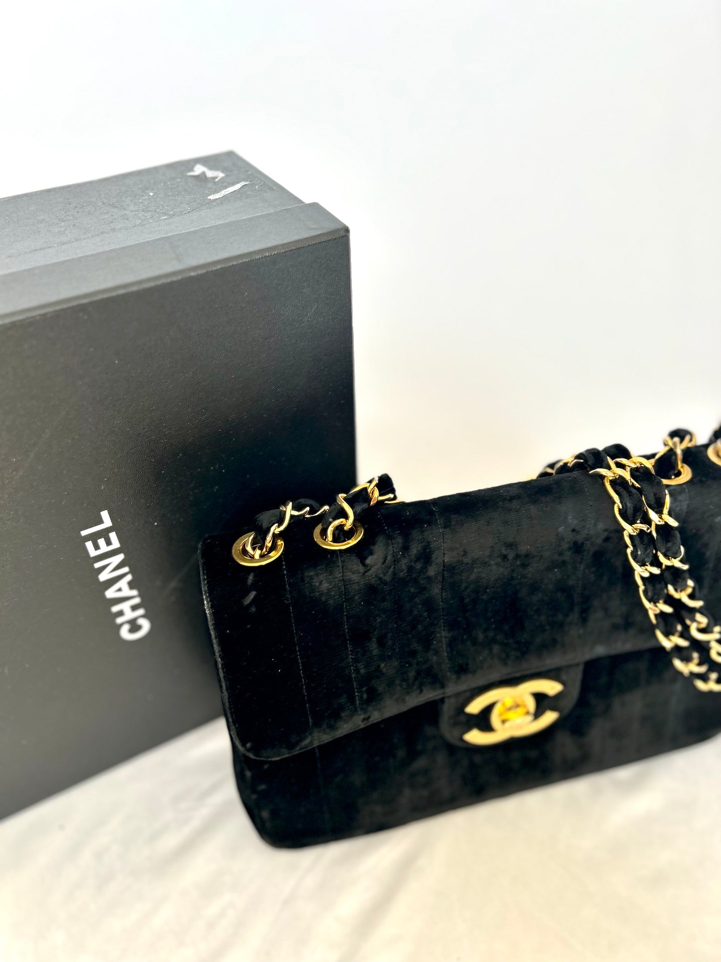 Chanel Velvet Velour Classic Jumbo 1994-1996