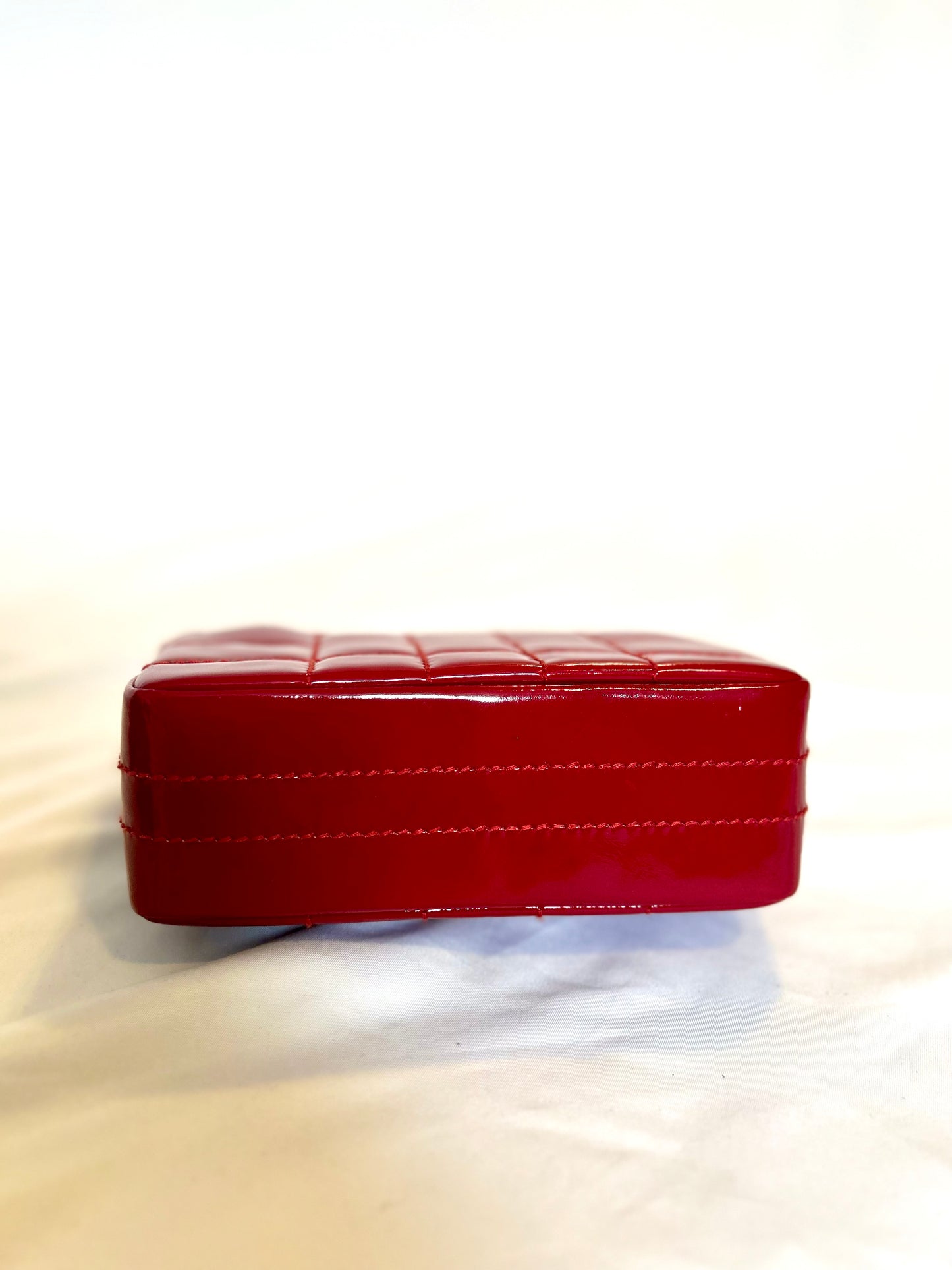 Chanel Red Small Chocolate Bar Flap Bag