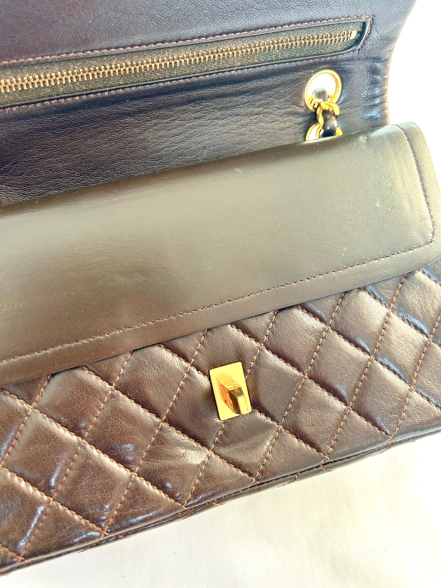 Chocolate Brown Chanel Classic Flap