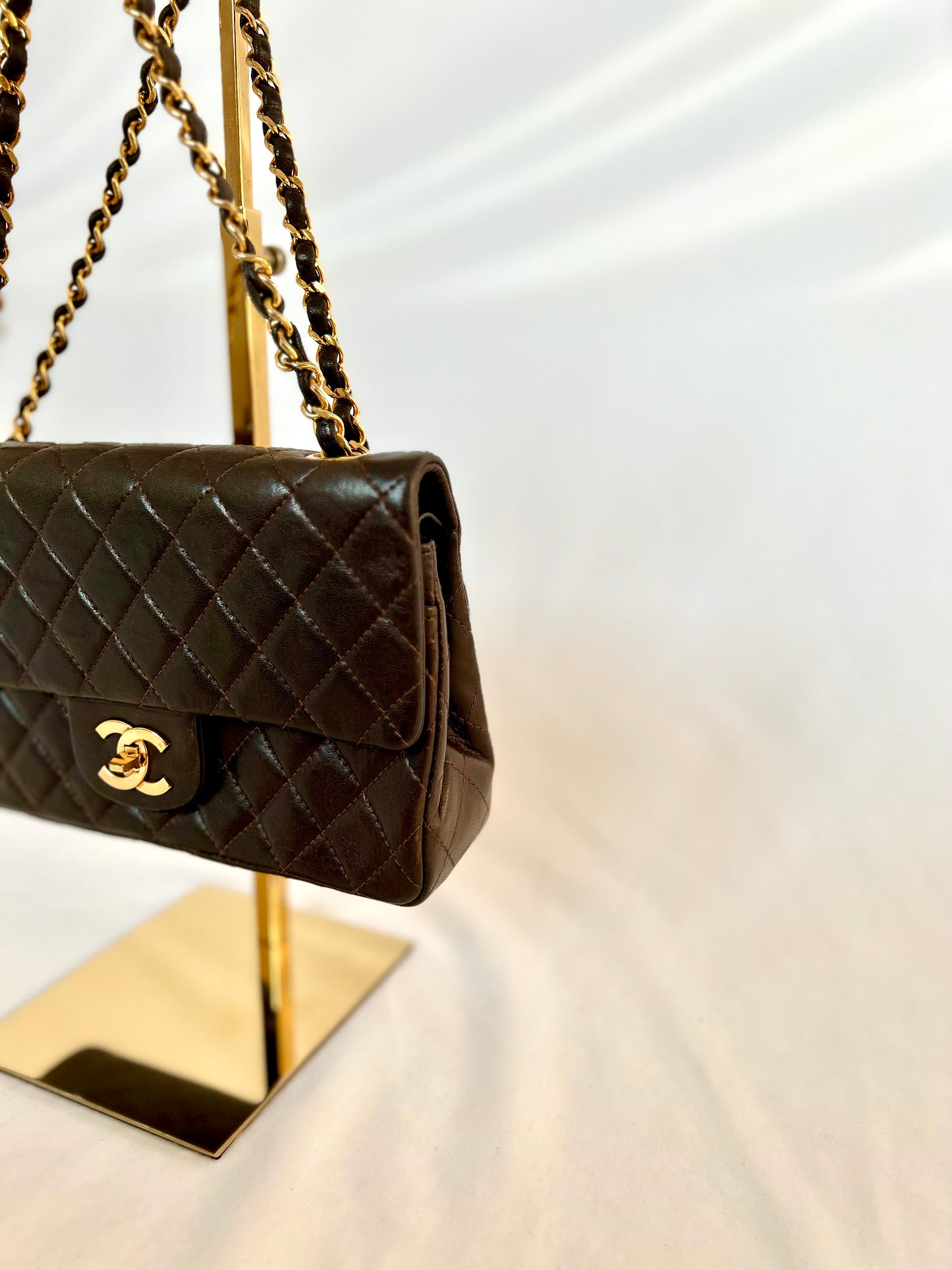 Chocolate Brown Chanel Classic Flap