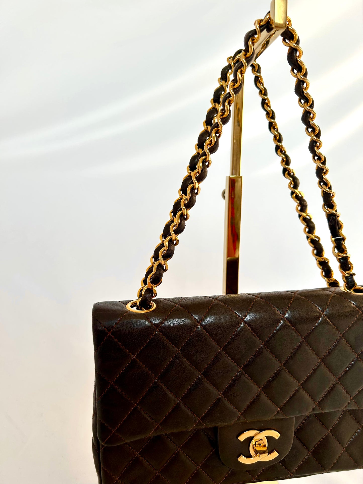 Chocolate Brown Chanel Classic Flap
