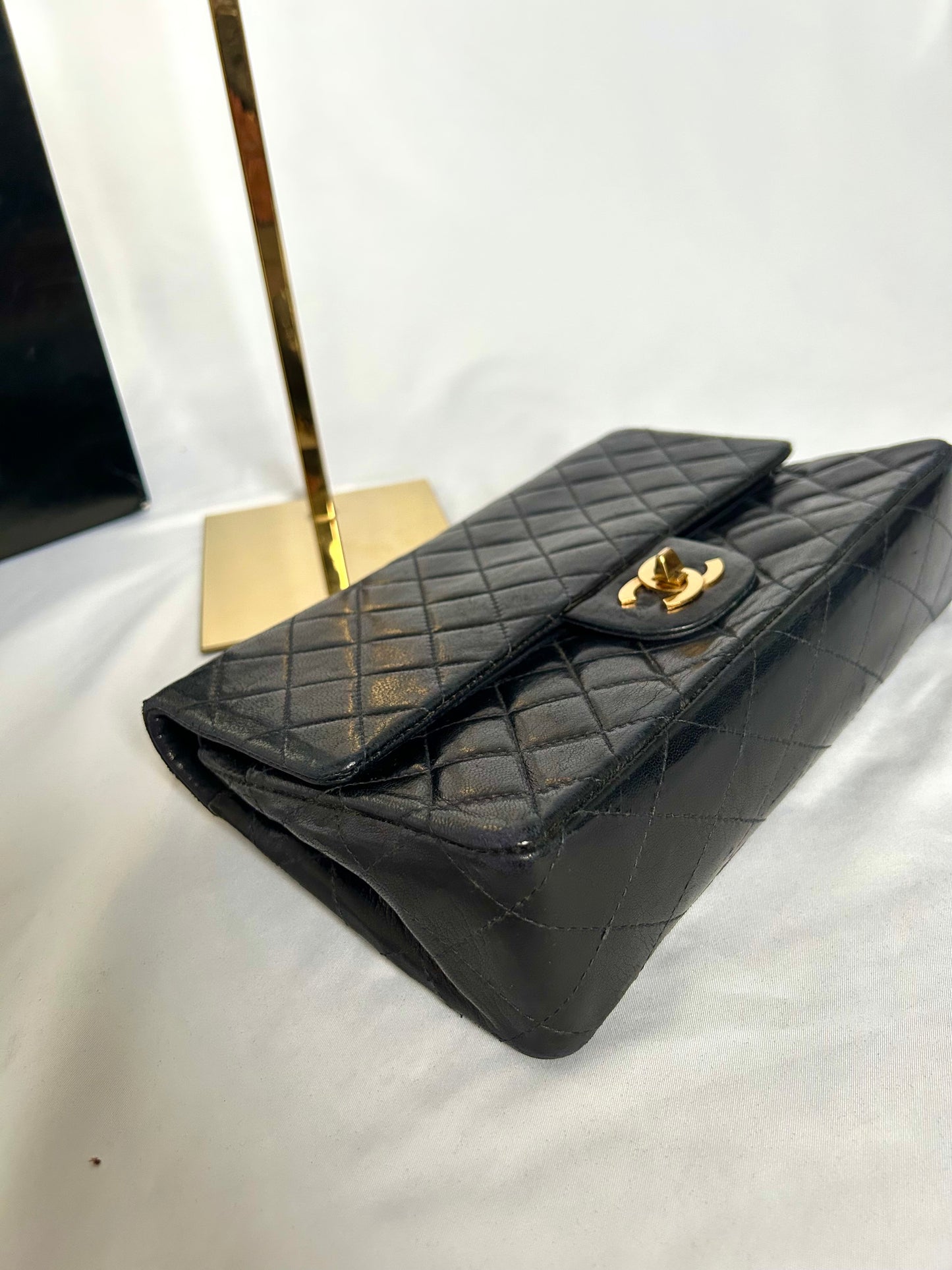 Midnight Blue Medium Lambskin Vintage Classic Flap