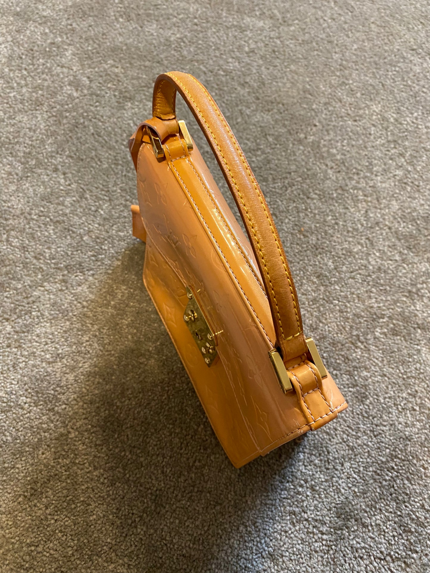 Louis Vuitton Vernis Spring Street Hand Bag Yellow