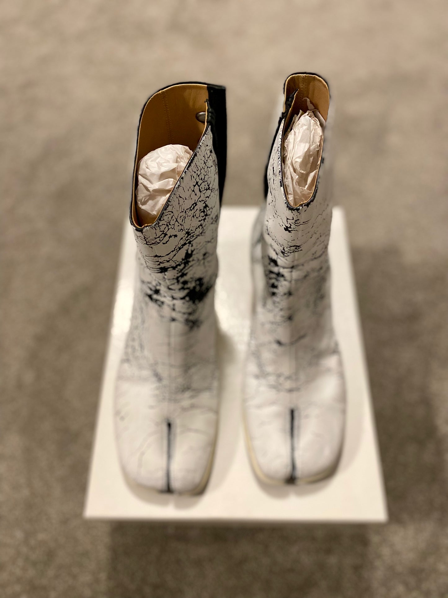 Maison Margiela White Painted Tabi Boots