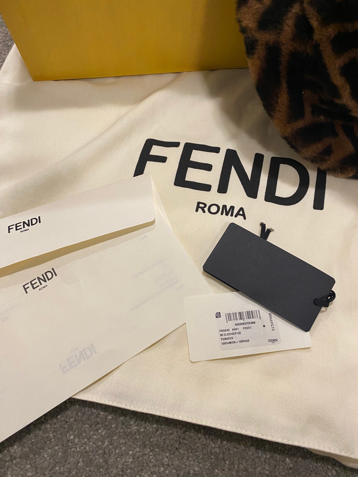 Fendi Lamb Shearling Bucket Hat