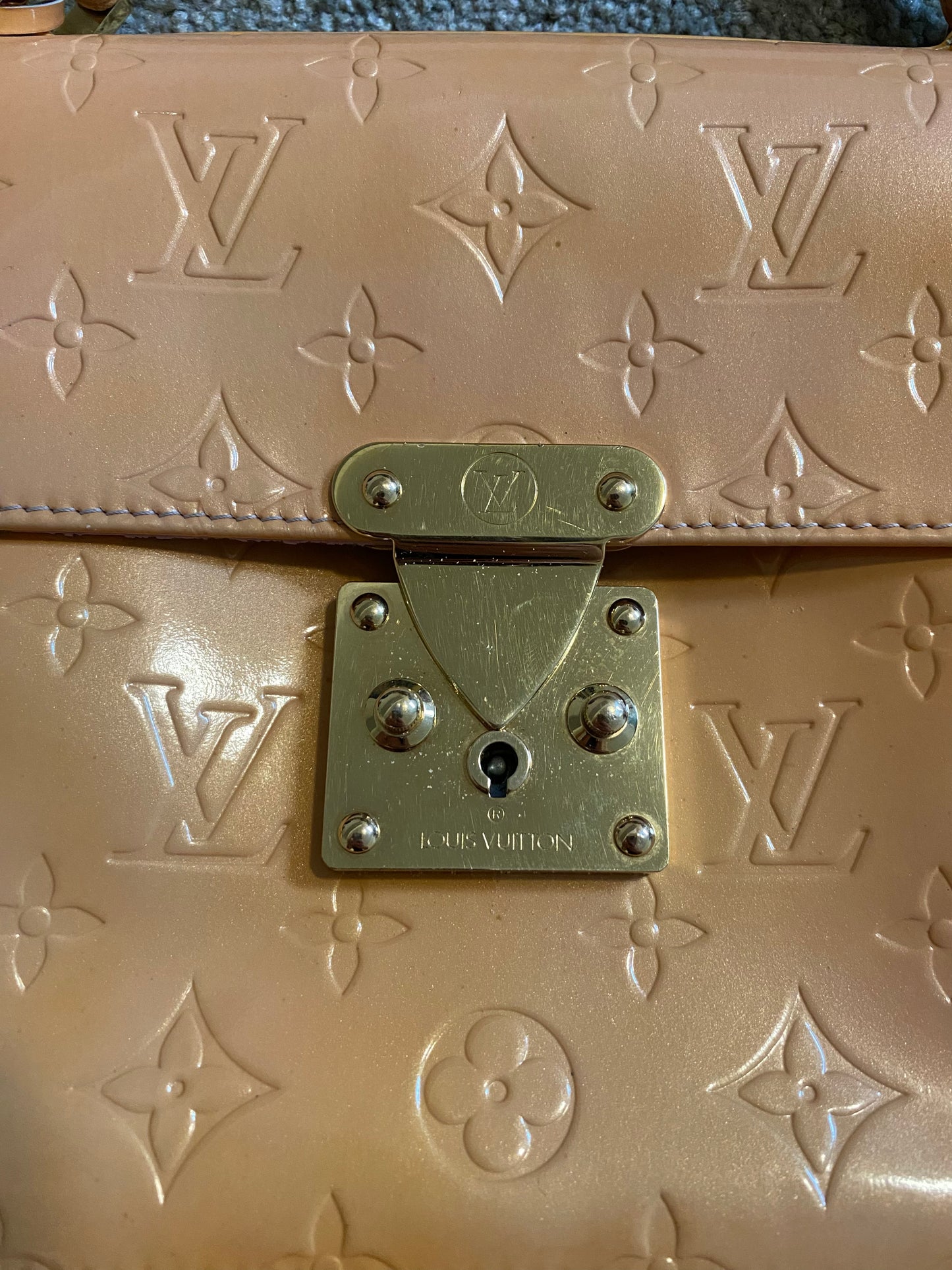 Louis Vuitton Vernis Spring Street Hand Bag Yellow