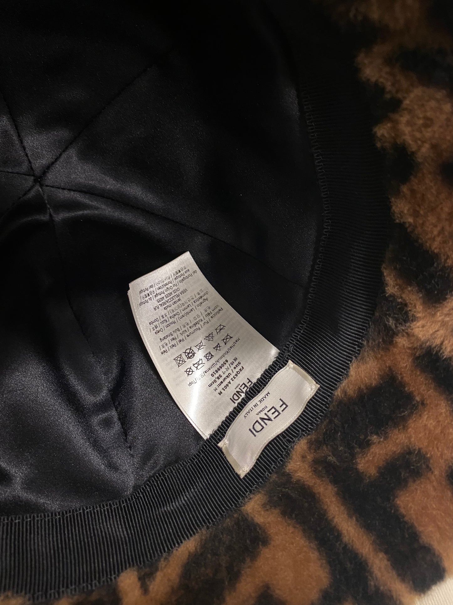 Fendi Lamb Shearling Bucket Hat