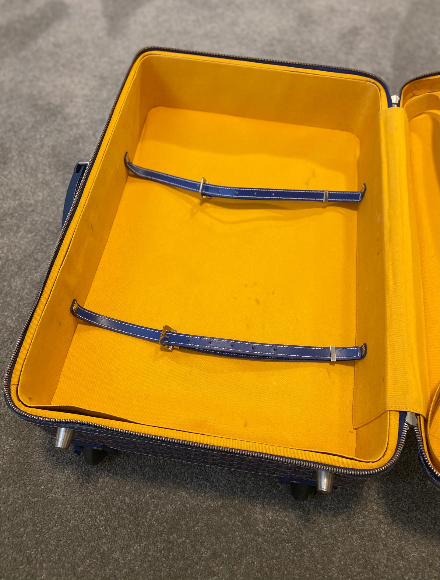Blue Goyard Roller Suitcase