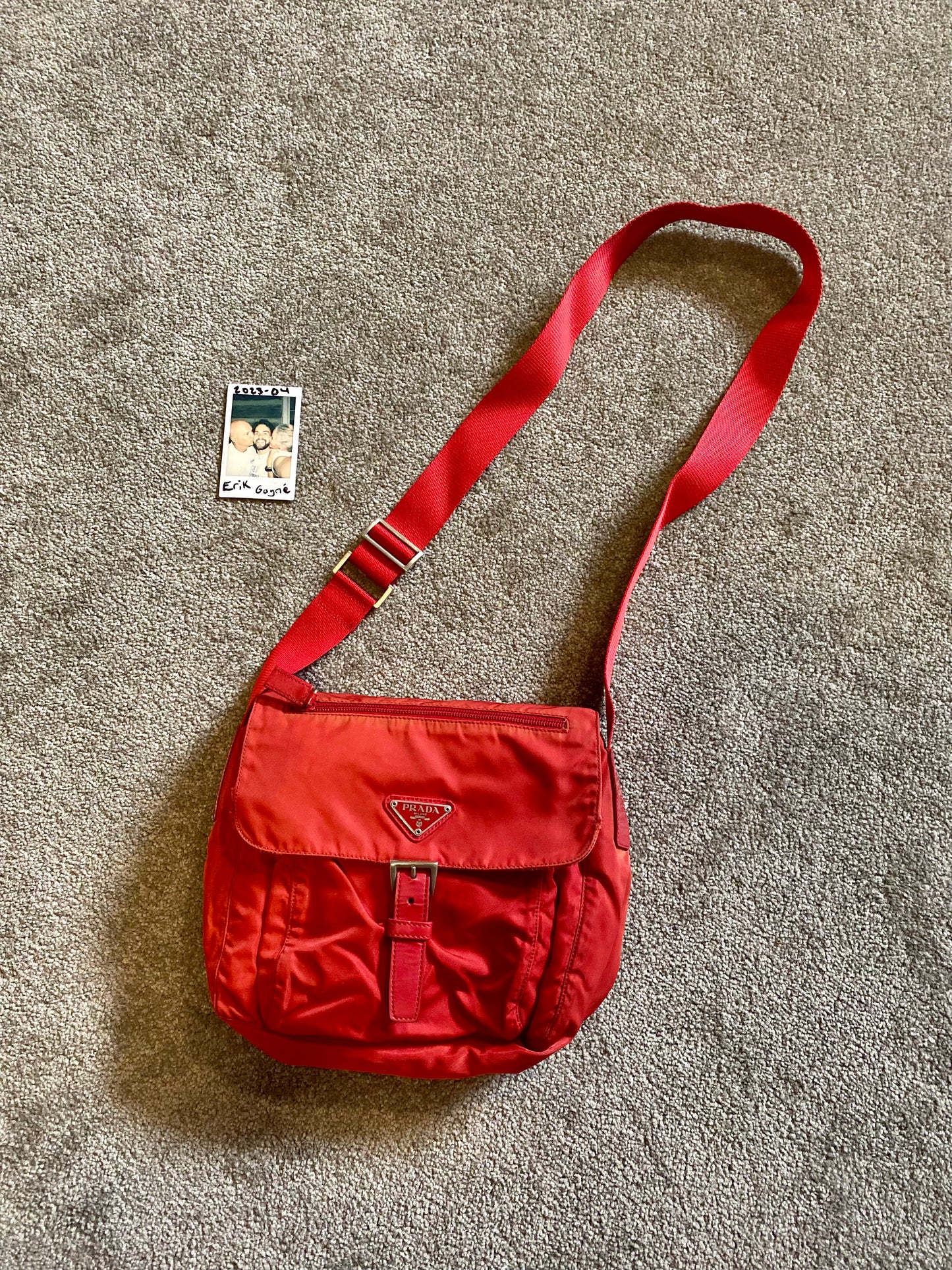 Red Prada Crossbody/shoulder bag