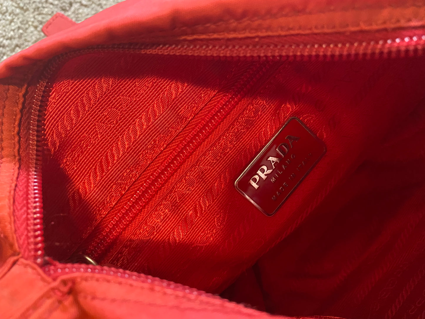 Red Prada Crossbody/shoulder bag