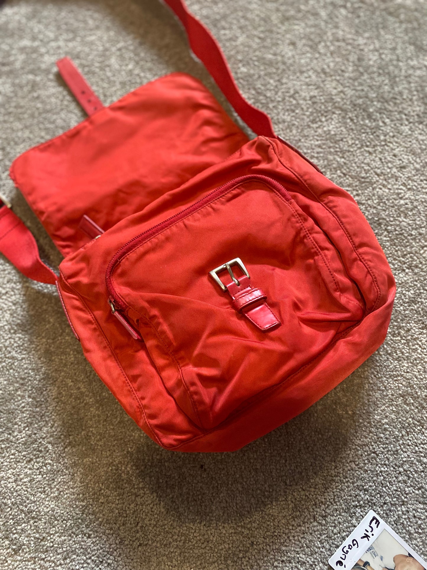 Red Prada Crossbody/shoulder bag