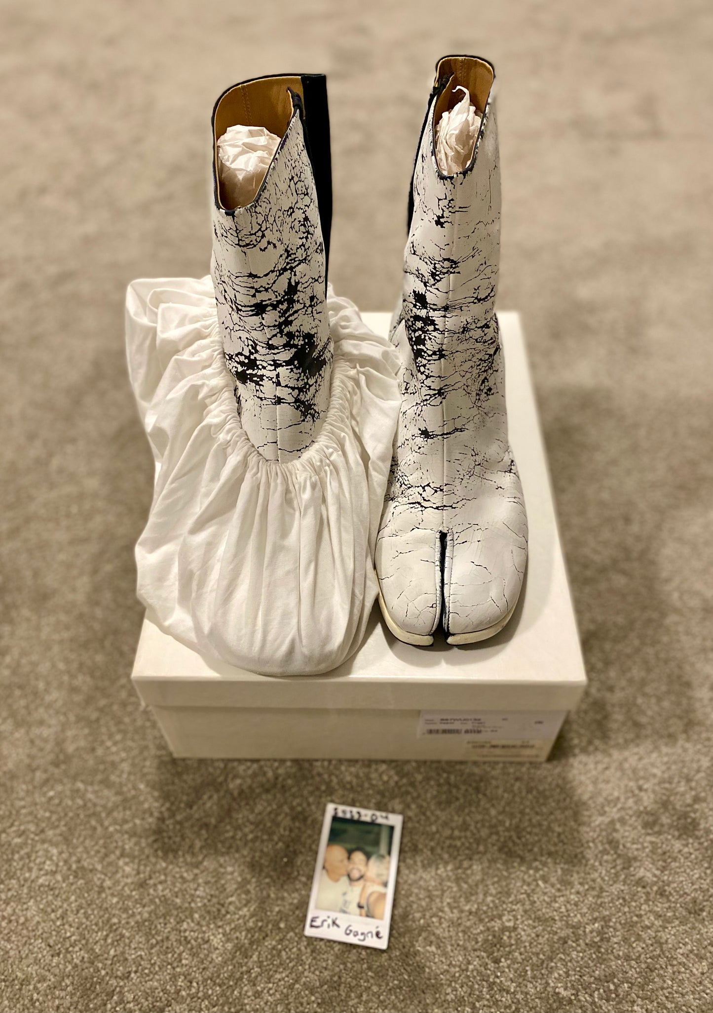 Maison Margiela White Painted Tabi Boots