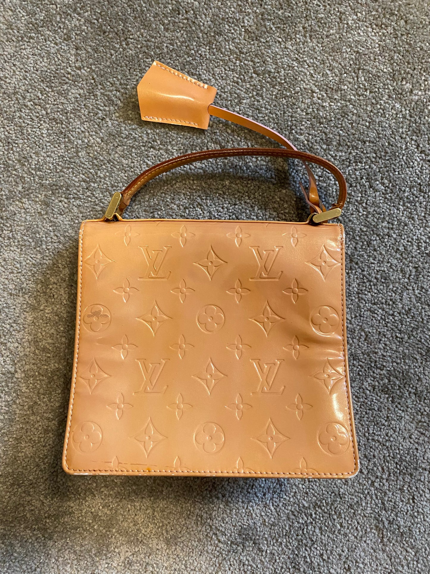 Louis Vuitton Vernis Spring Street Hand Bag Yellow