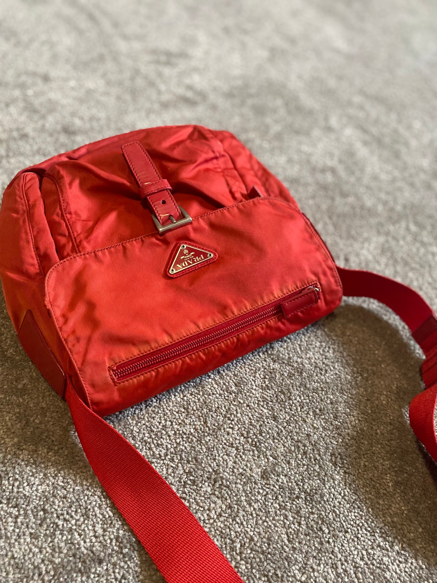 Red Prada Crossbody/shoulder bag