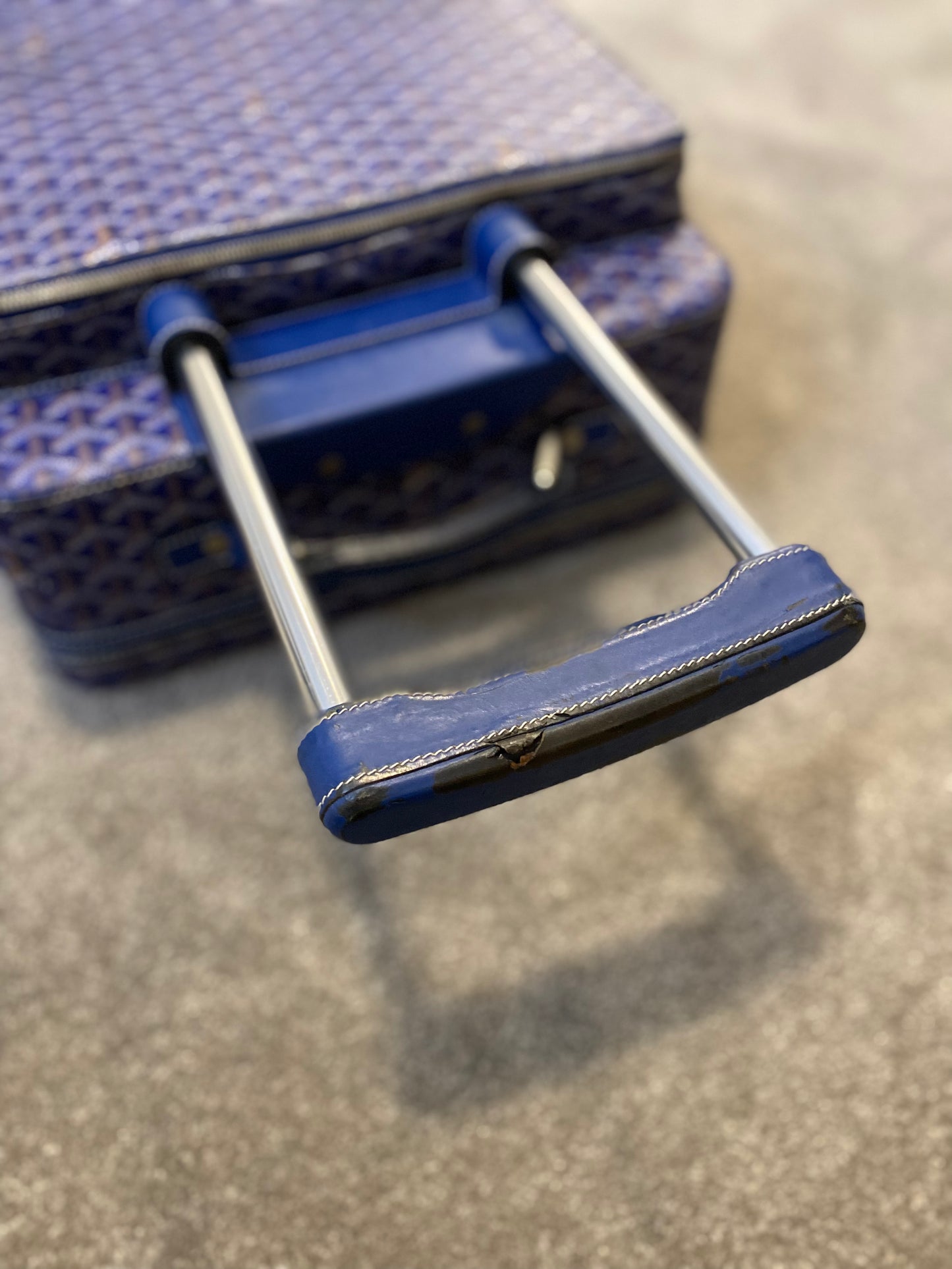 Blue Goyard Roller Suitcase