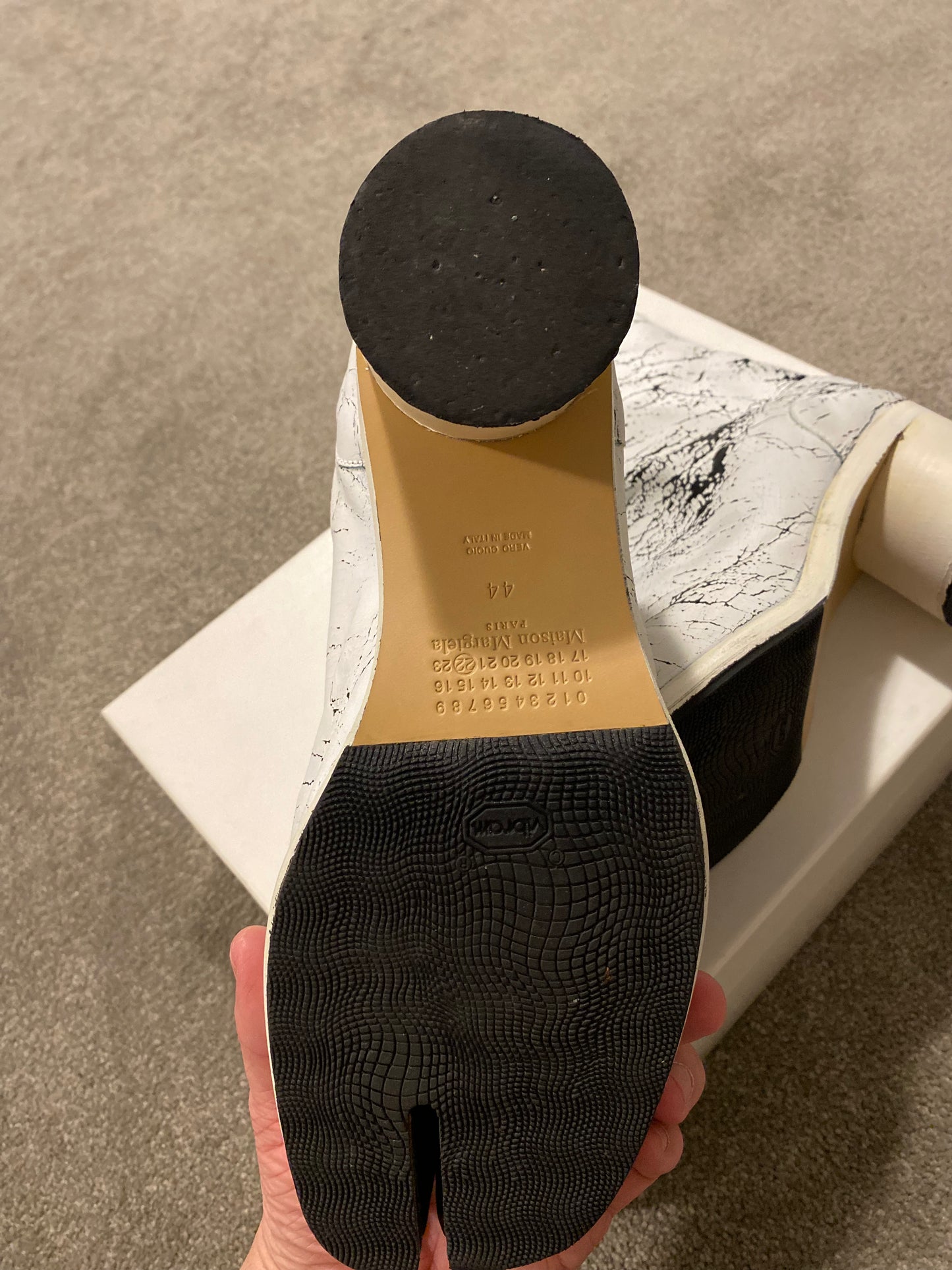 Maison Margiela White Painted Tabi Boots