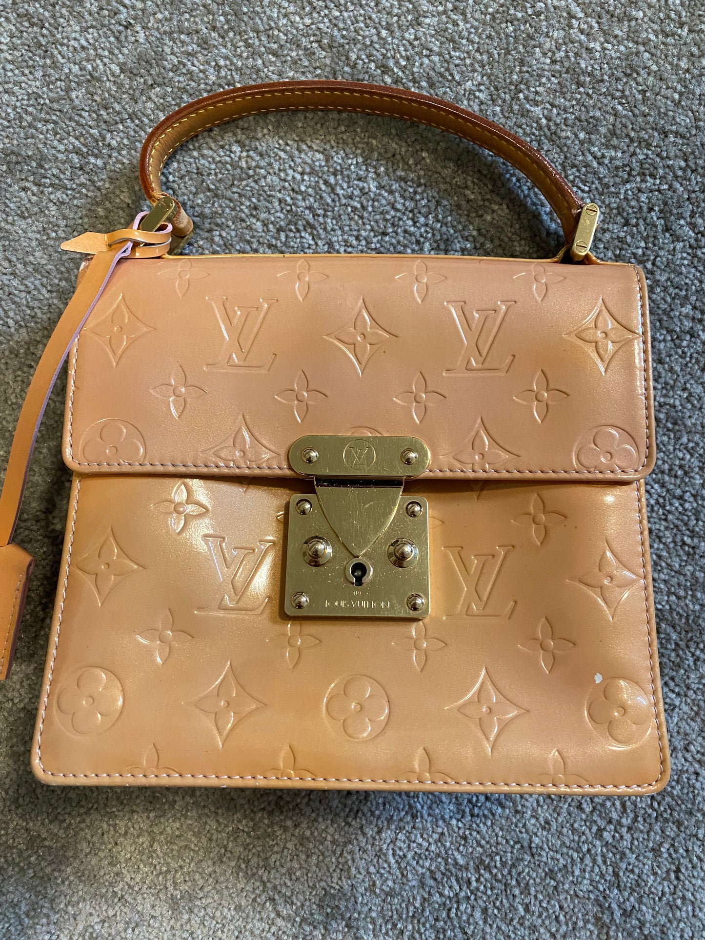 Louis Vuitton Vernis Spring Street Hand Bag Yellow