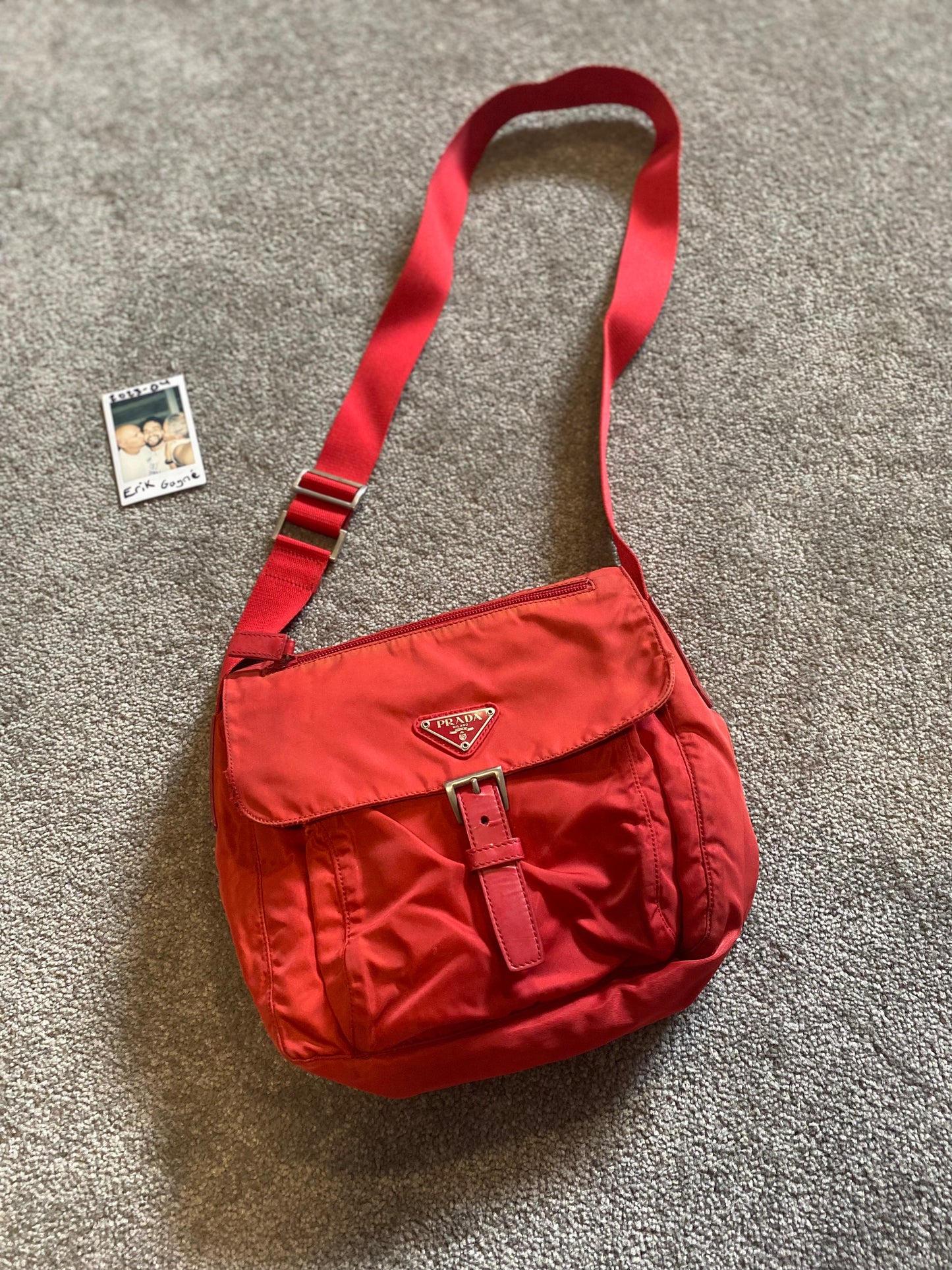 Red Prada Crossbody/shoulder bag
