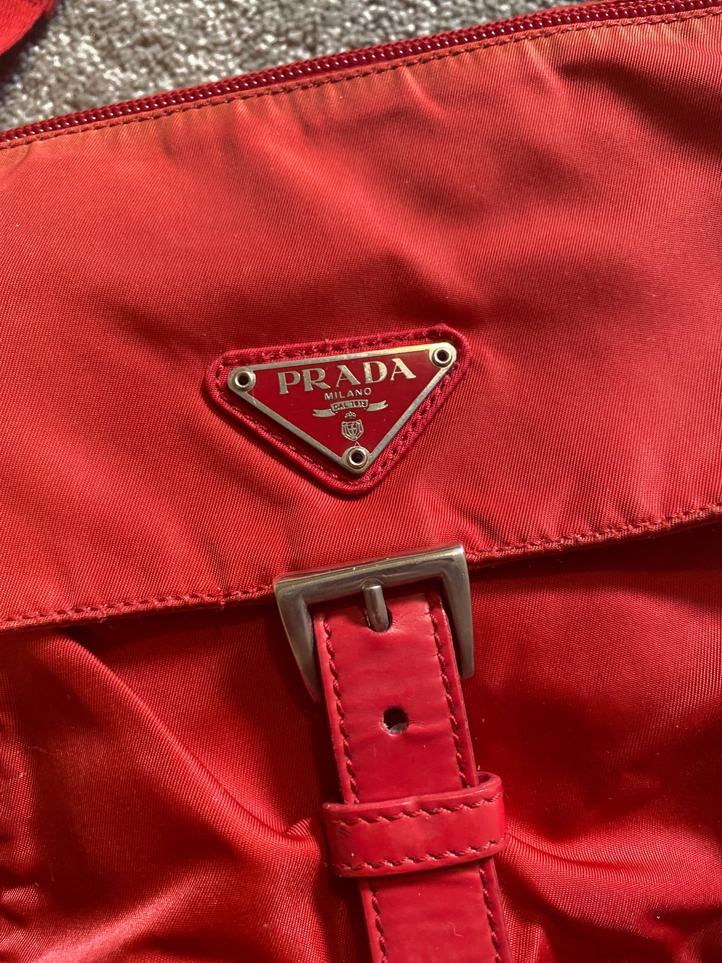 Red Prada Crossbody/shoulder bag