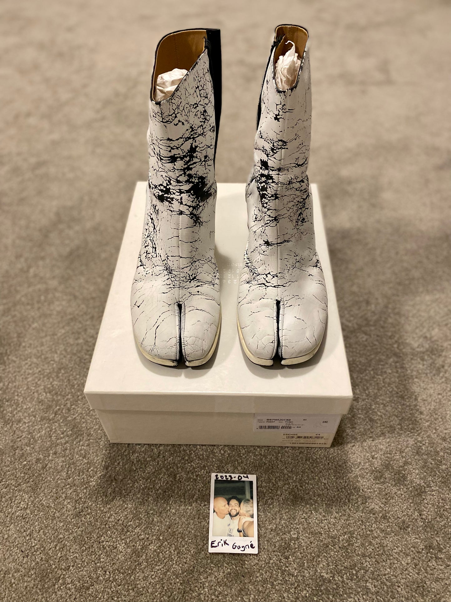 Maison Margiela White Painted Tabi Boots