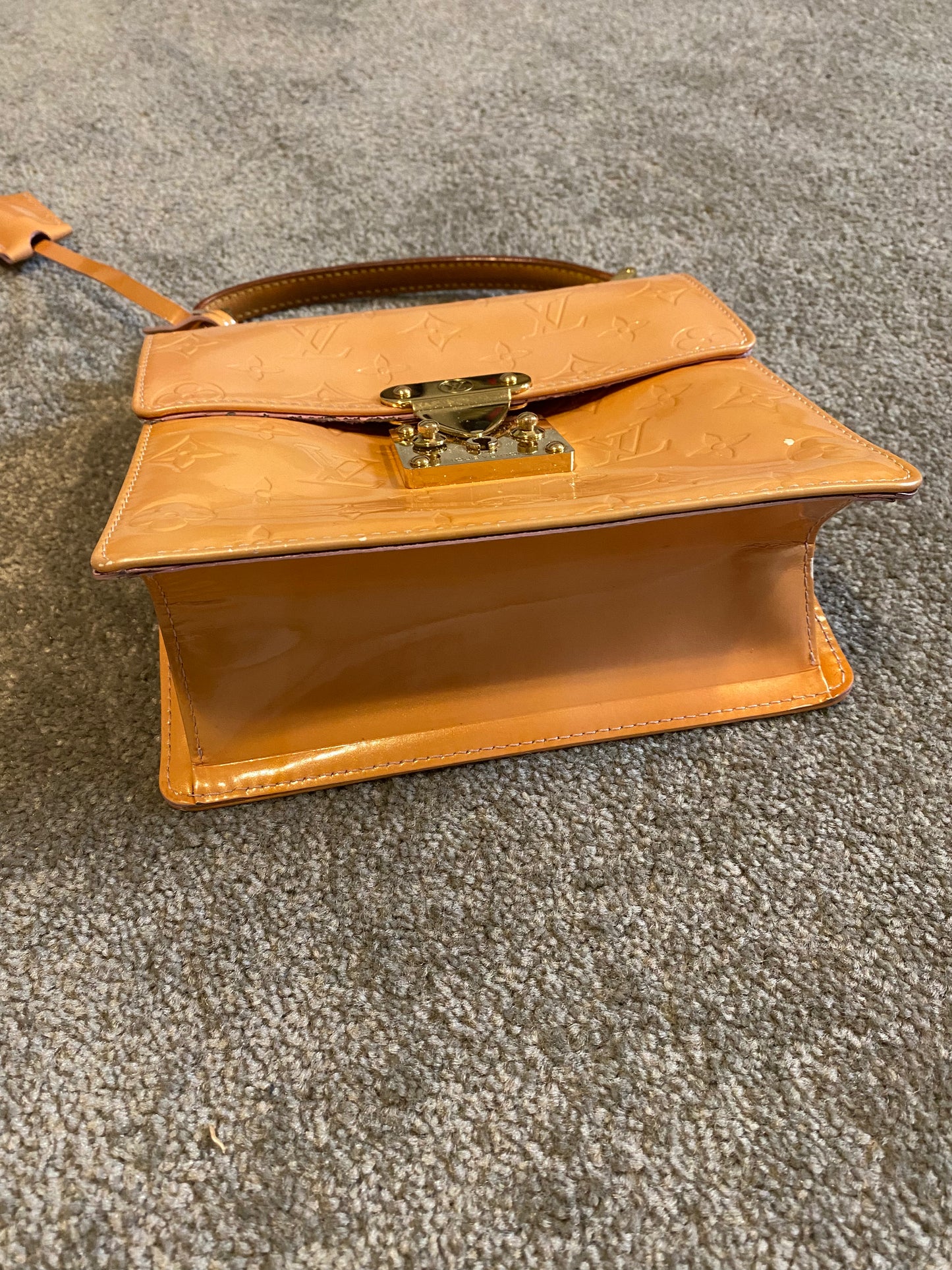 Louis Vuitton Vernis Spring Street Hand Bag Yellow