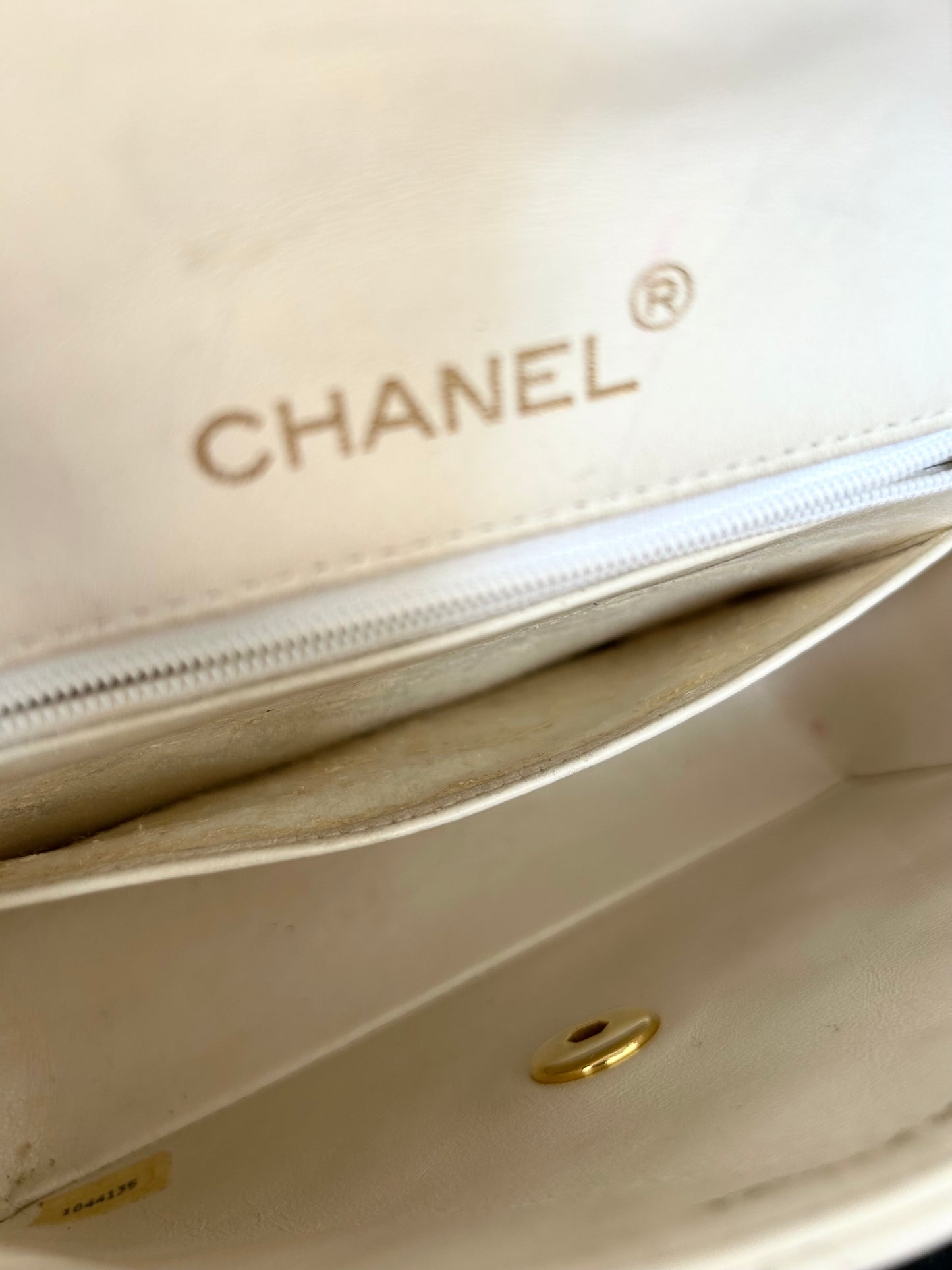 Chanel White Mini Square Flap Bag