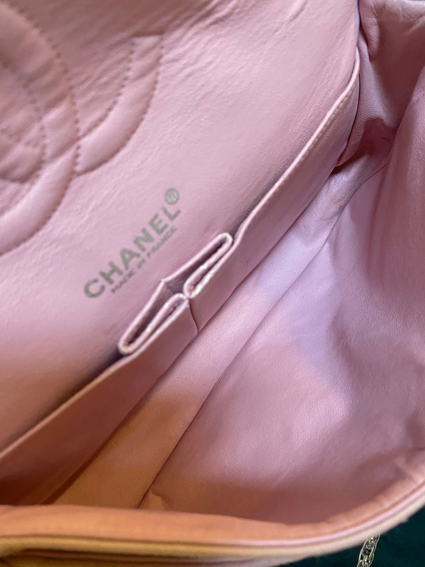 Pink Chanel Jersey Classic Flap