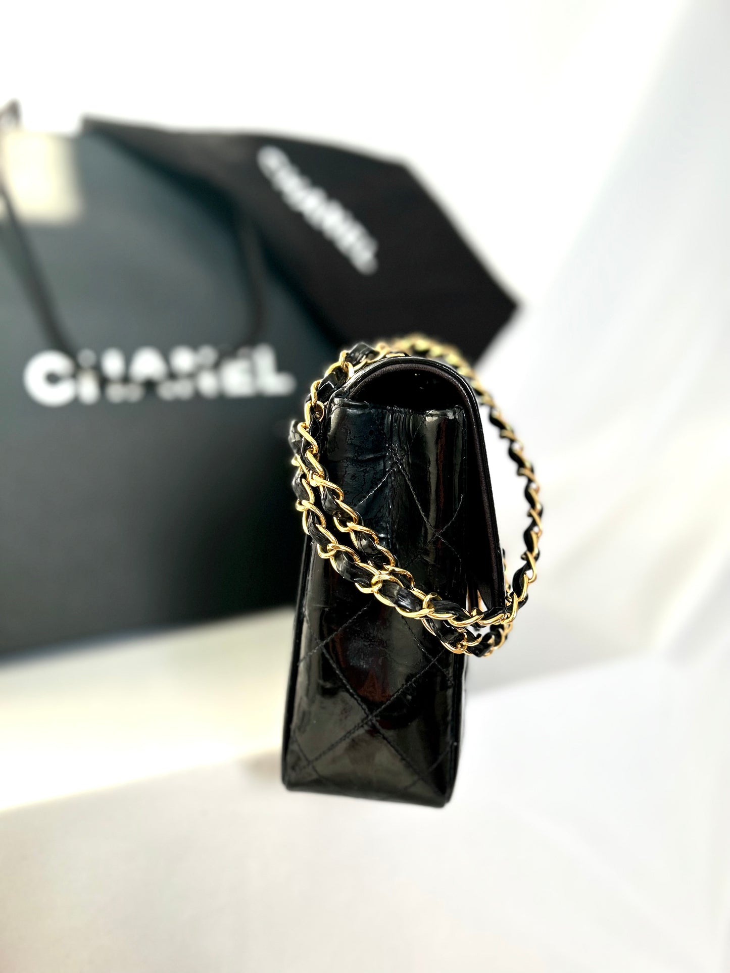 Chanel Patent Leather Single Flap Bag