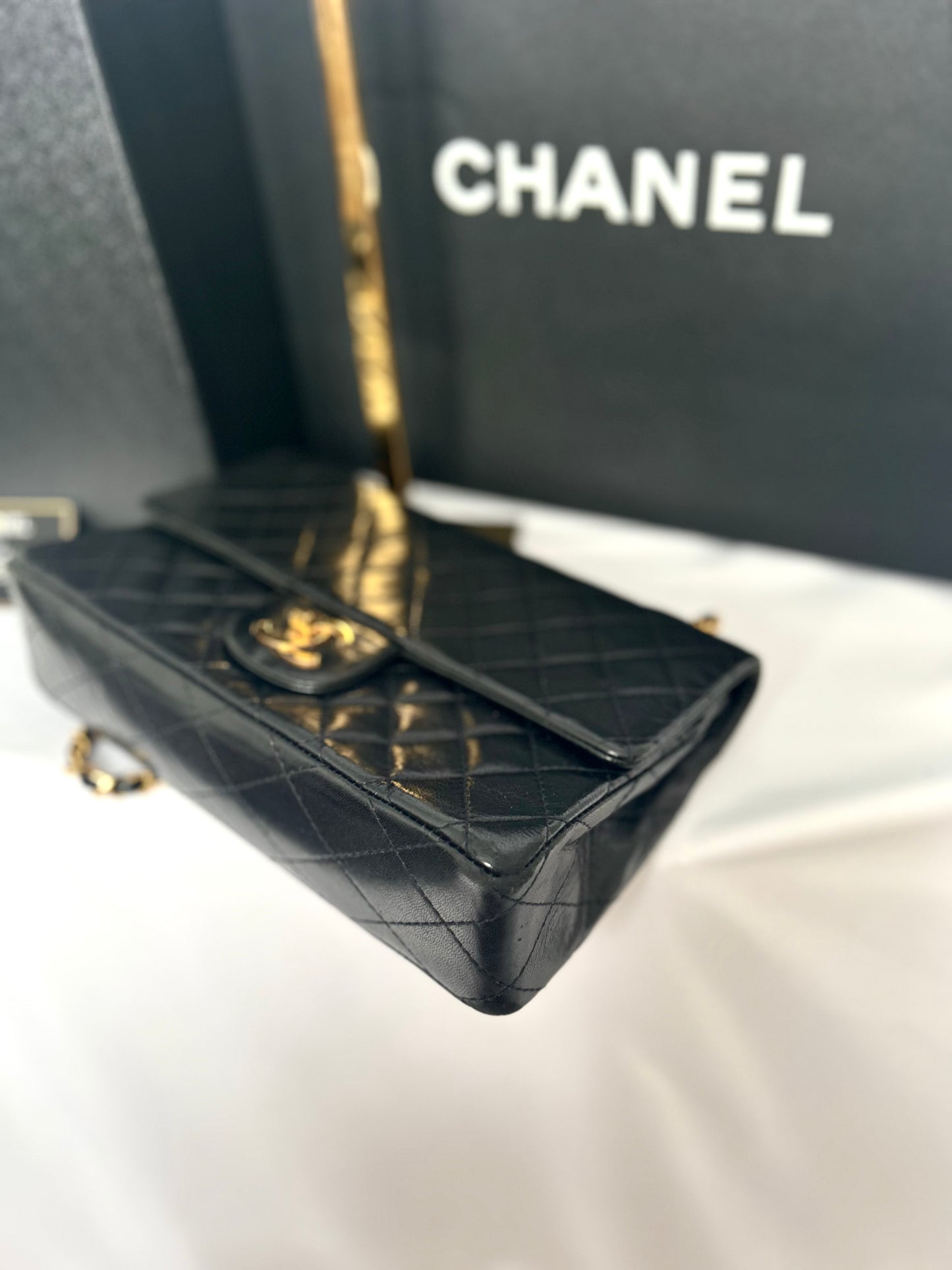 Chanel Black Lambskin Classic Flap