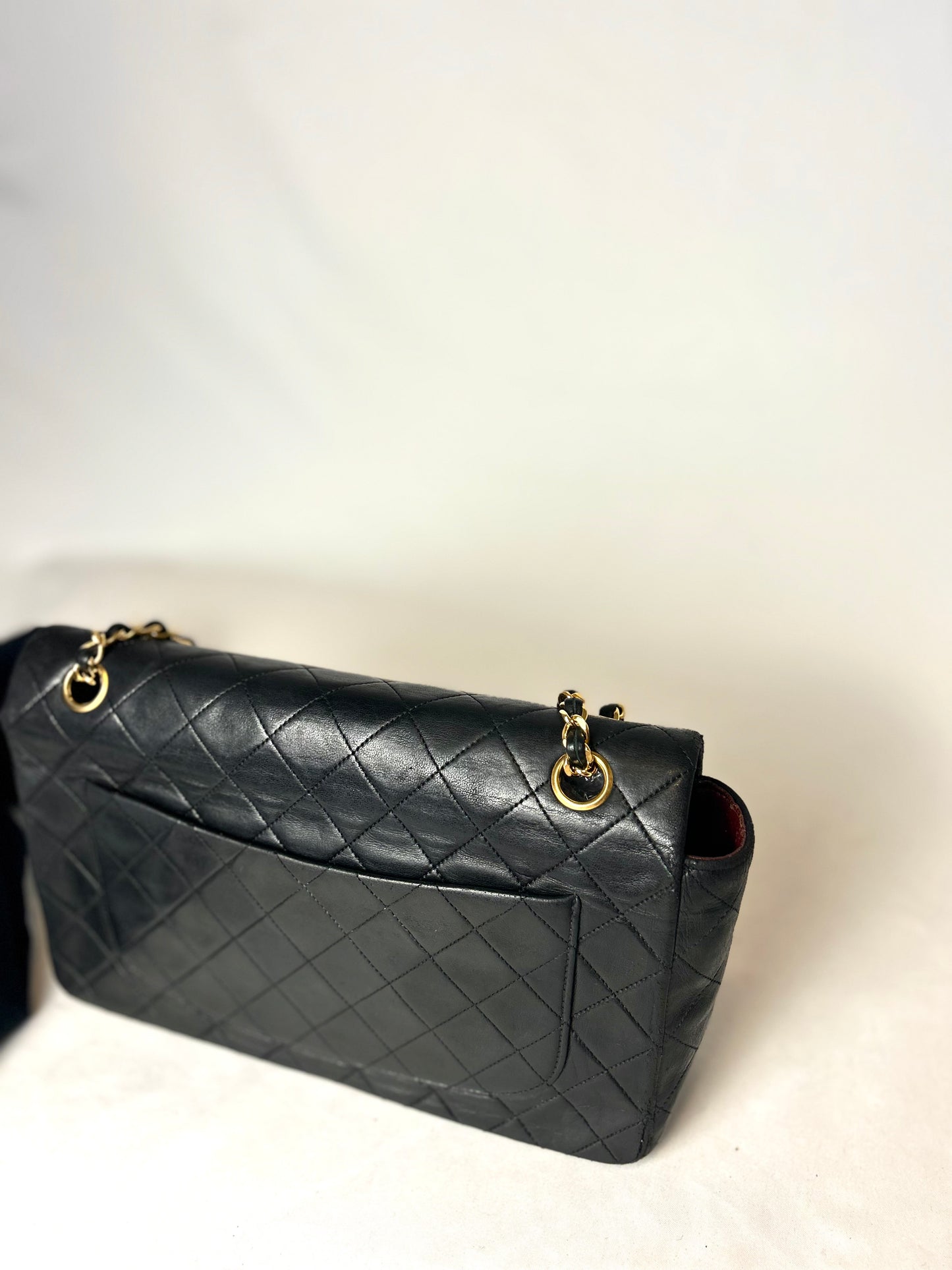 Authentic 1990s Chanel Single Lambskin Flap Bag