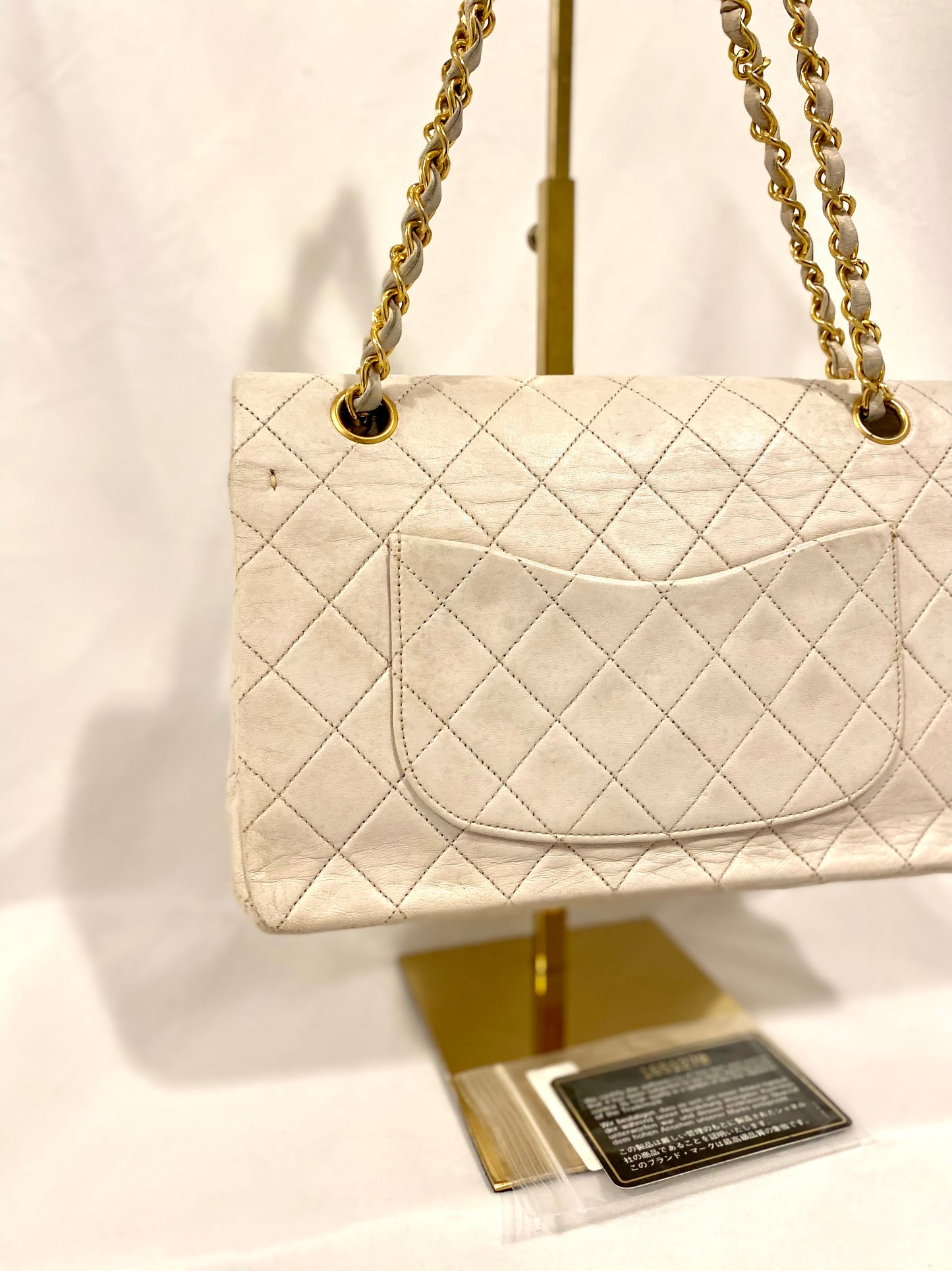 White Chanel Classic Flap Medium