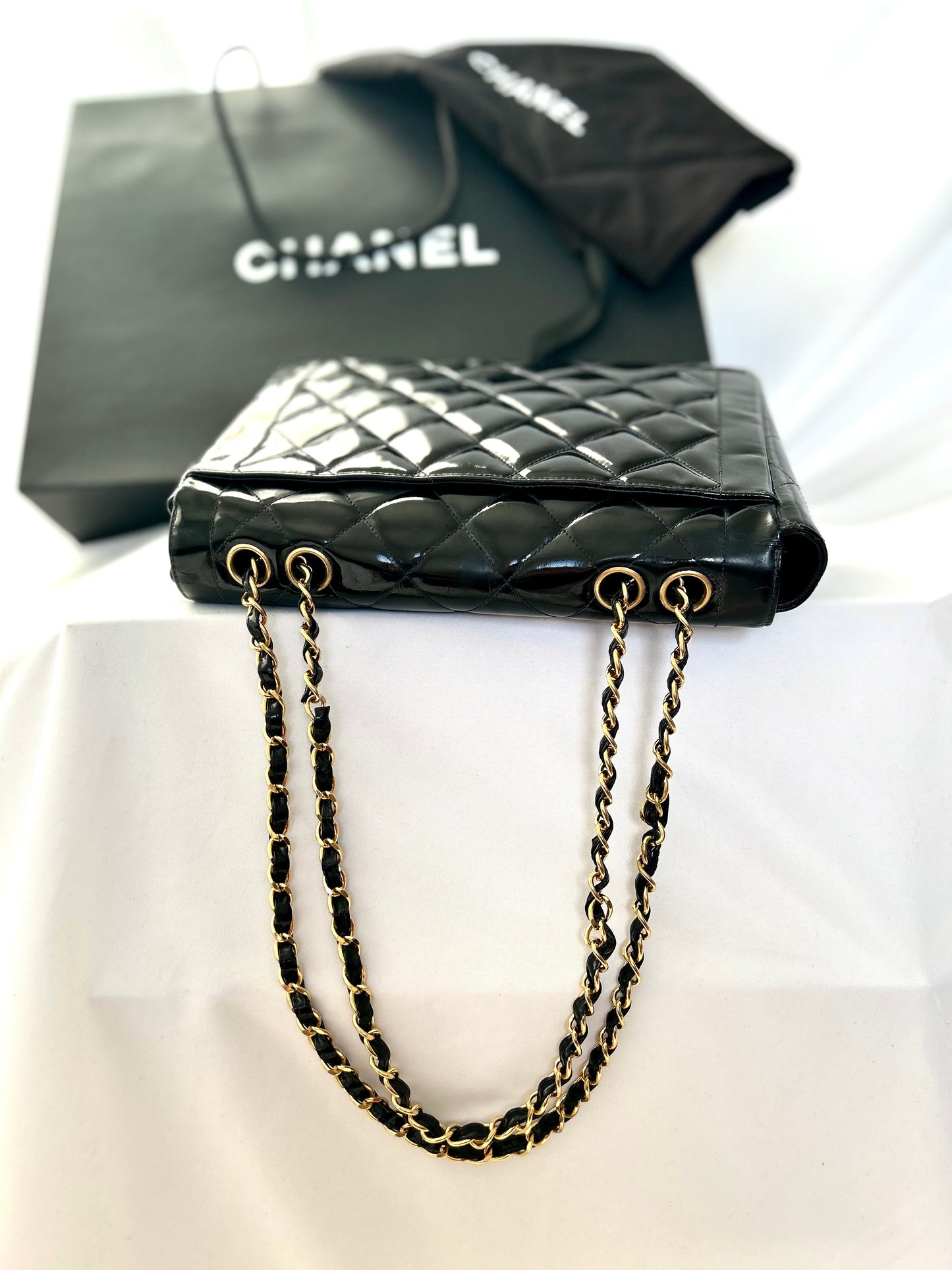 Chanel Patent Leather Single Flap Bag